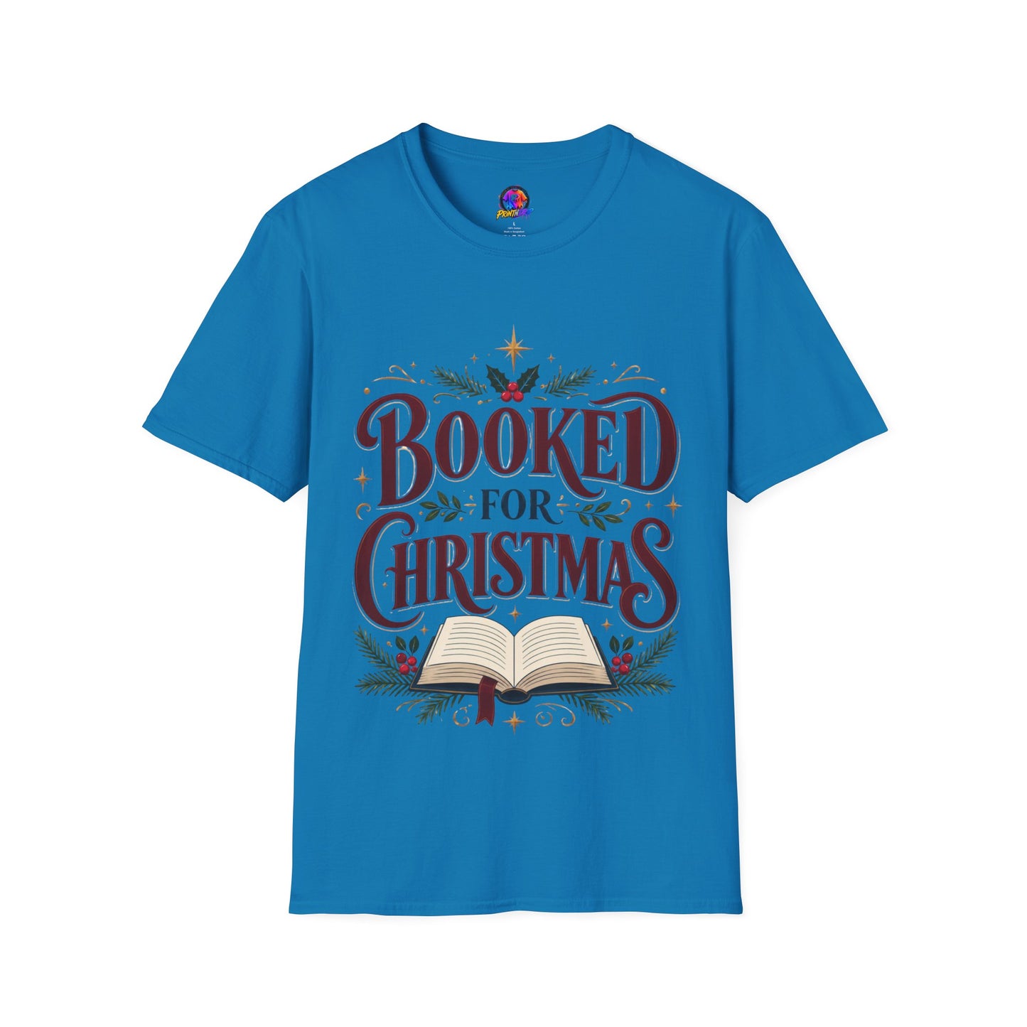 T-Shirt — "Booked for Christmas" Literary Holiday Tee