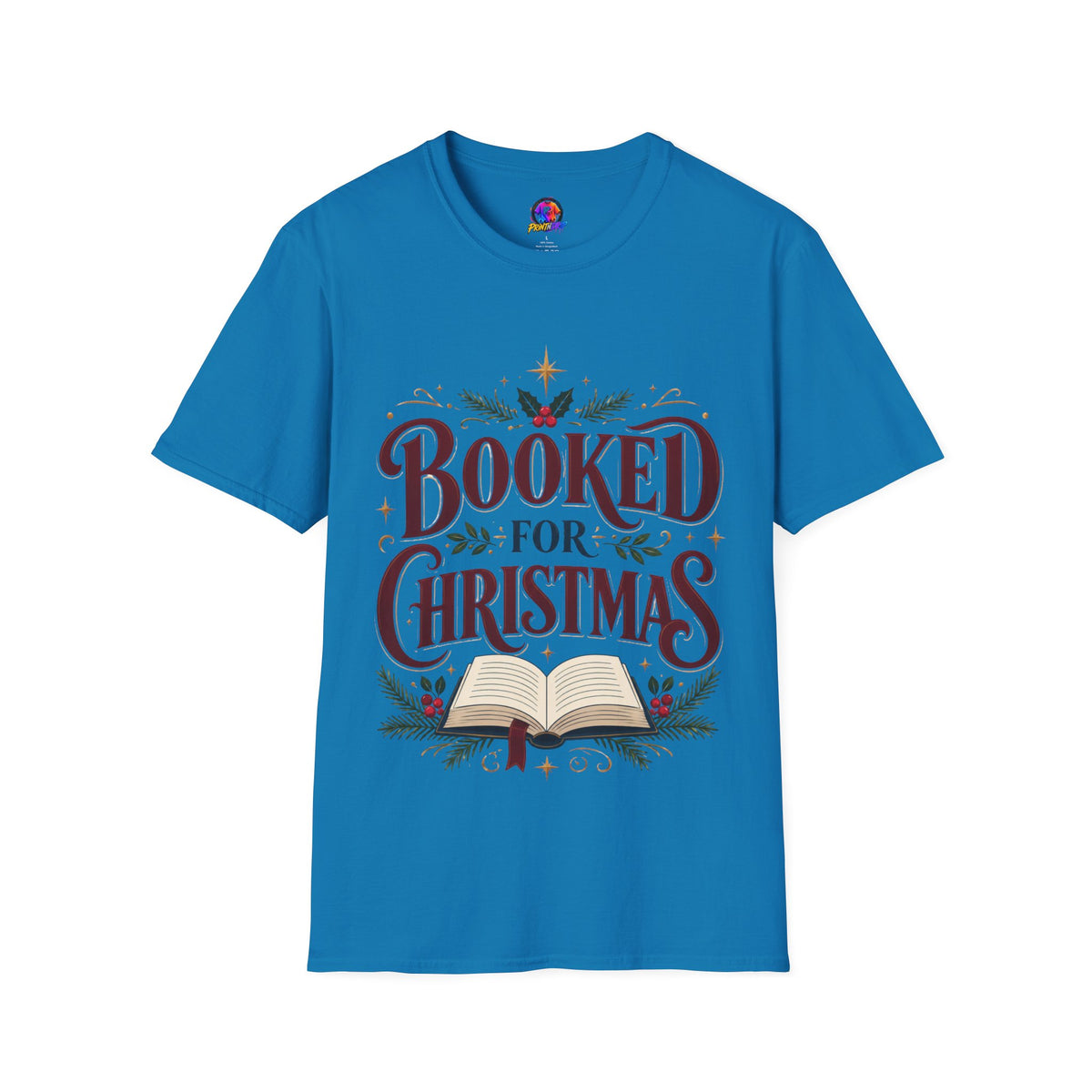 T-Shirt — "Booked for Christmas" Literary Holiday Tee