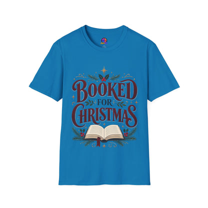 T-Shirt — "Booked for Christmas" Literary Holiday Tee
