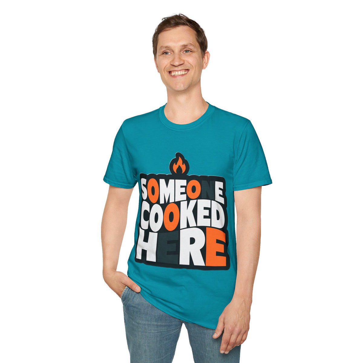 T-Shirt — "Someone Cooked Here" Funny Cooking Graphic Tee - Trending Now - August 2026