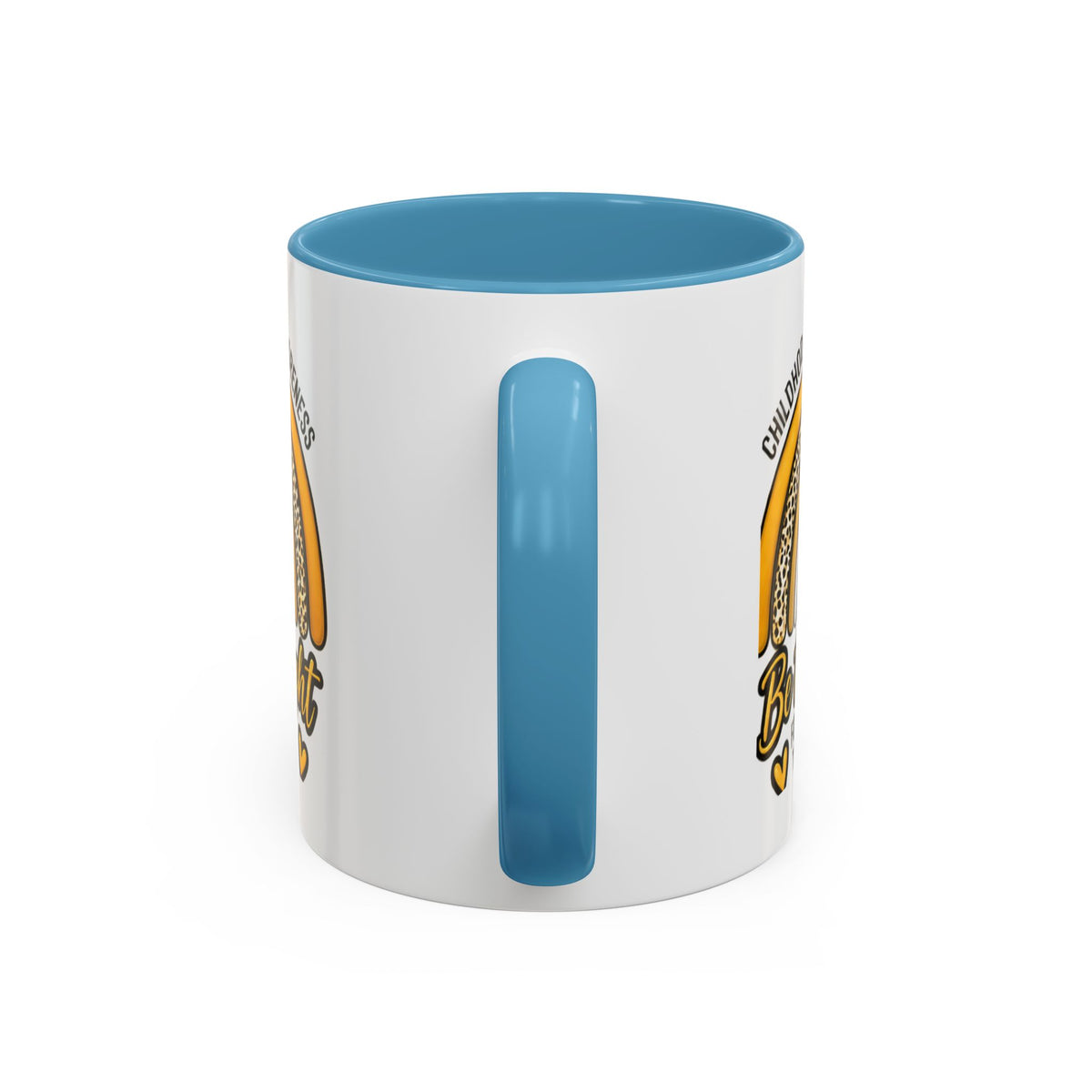 Childhood Cancer Awareness Accent Coffee Mug — "Be the Light" 11/15oz