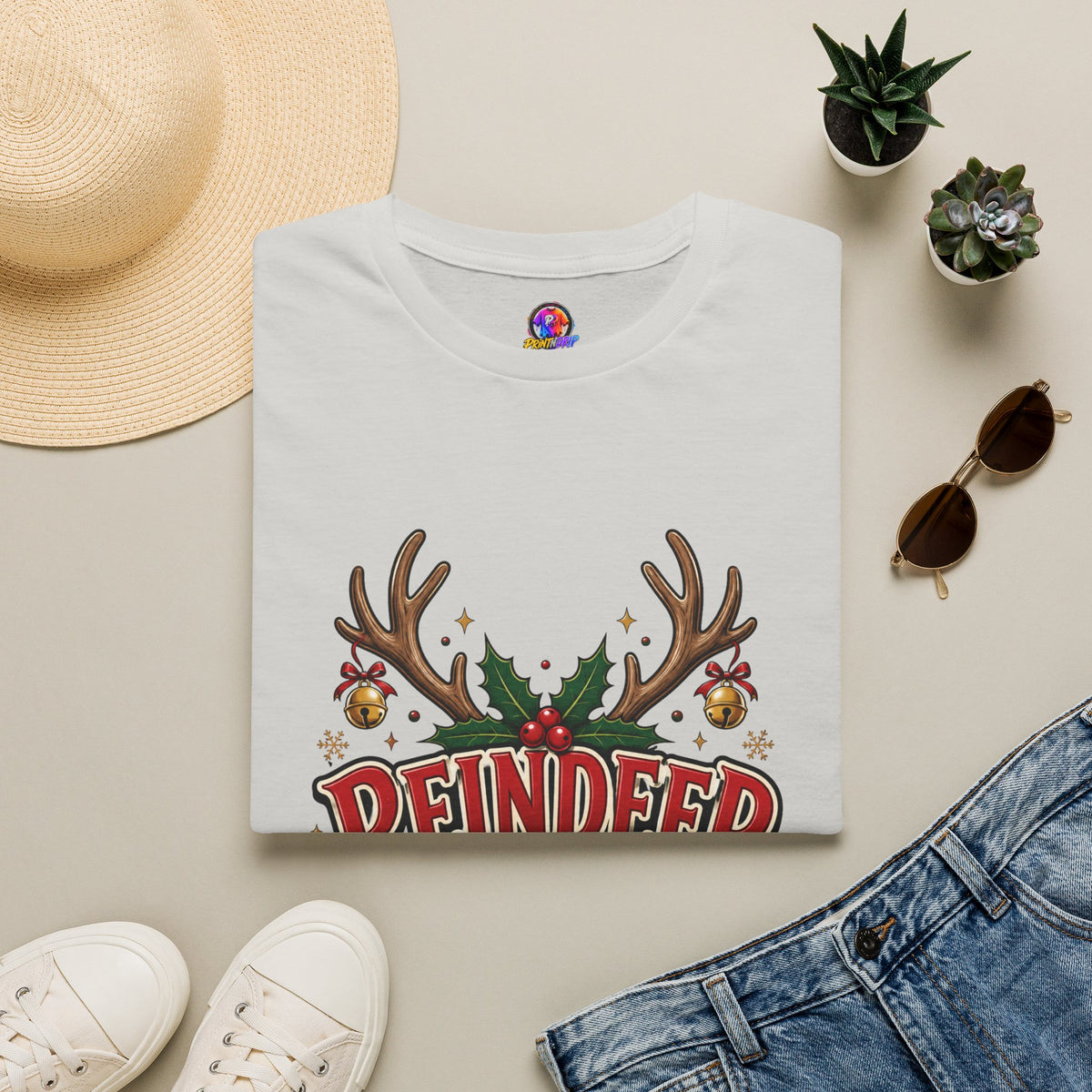 Reindeer Energy Christmas T-Shirt
