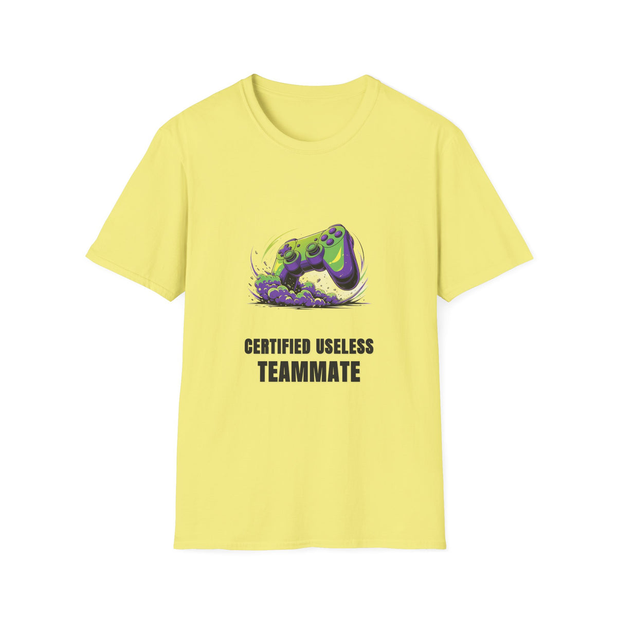 Gaming T-Shirt — "Certified Useless Teammate" Controller Graphic - Trending Now - August 2026