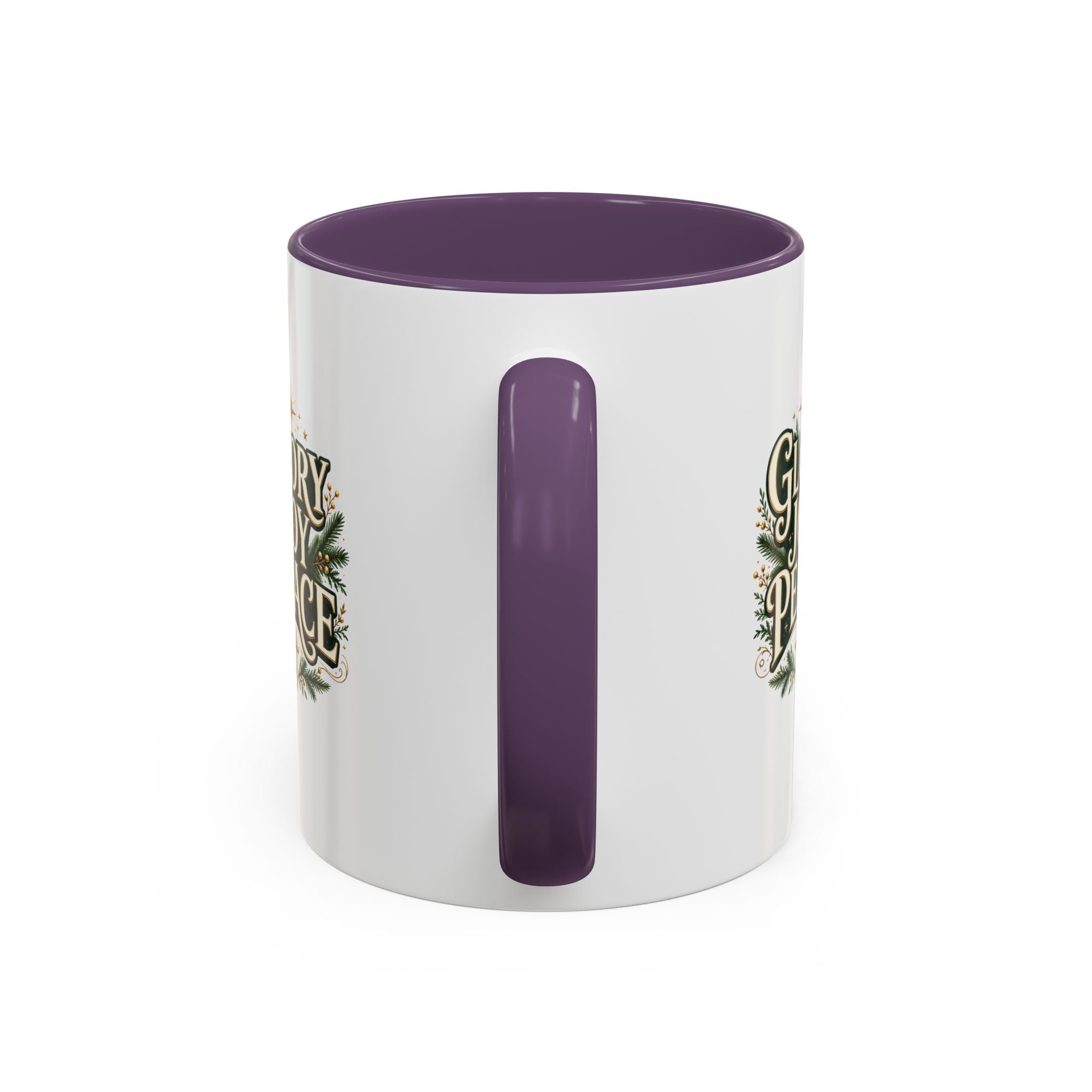 Glory Joy Peace Christmas Coffee Mug - Holiday Scripture Accent Mug