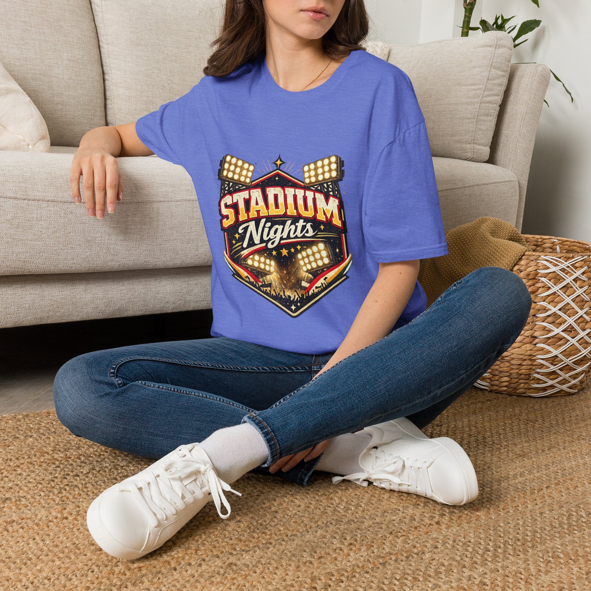 Stadium Nights T-Shirt — Vintage Sports Lights Graphic Tee