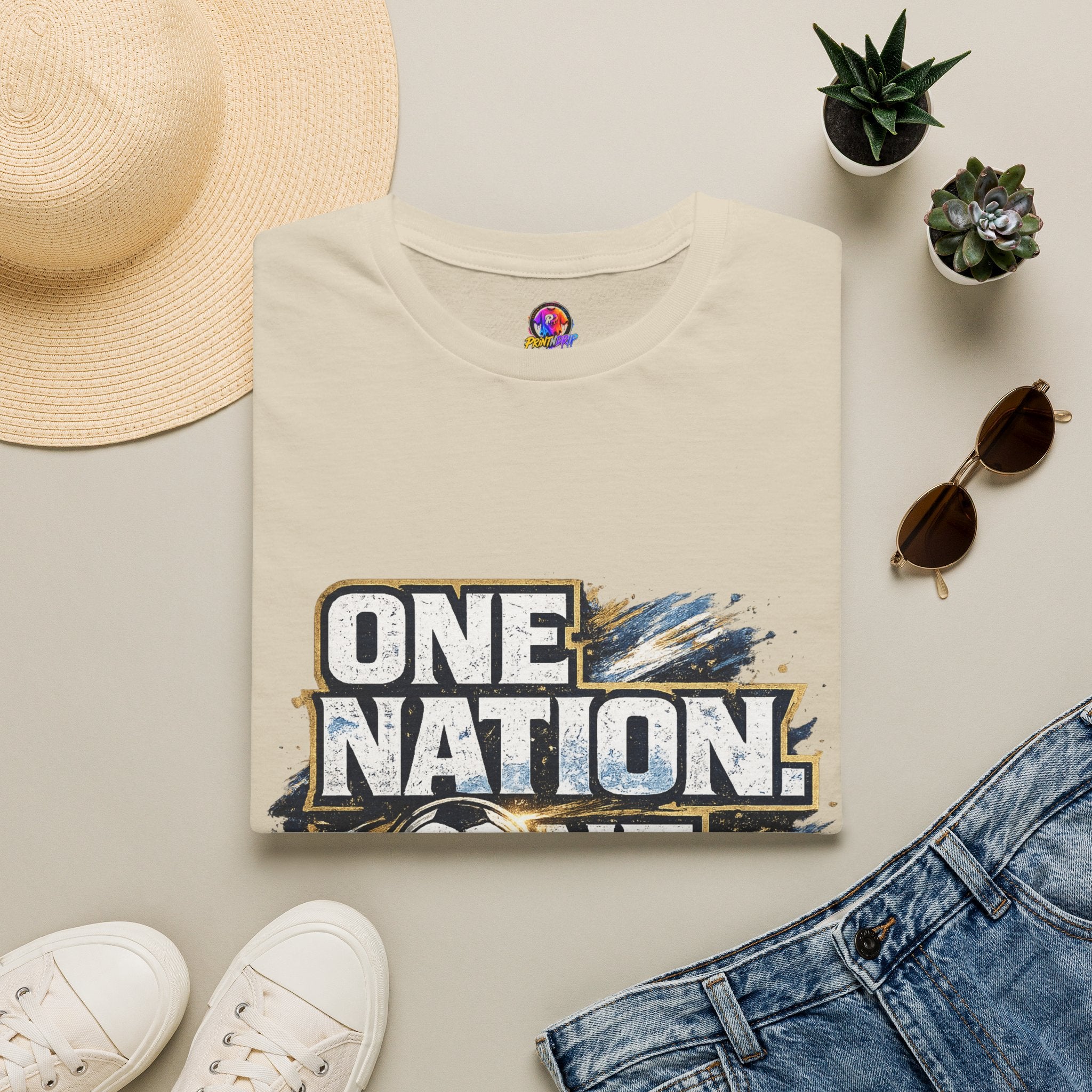 One Nation One Team Soccer T-Shirt — Supportive Fan Tee