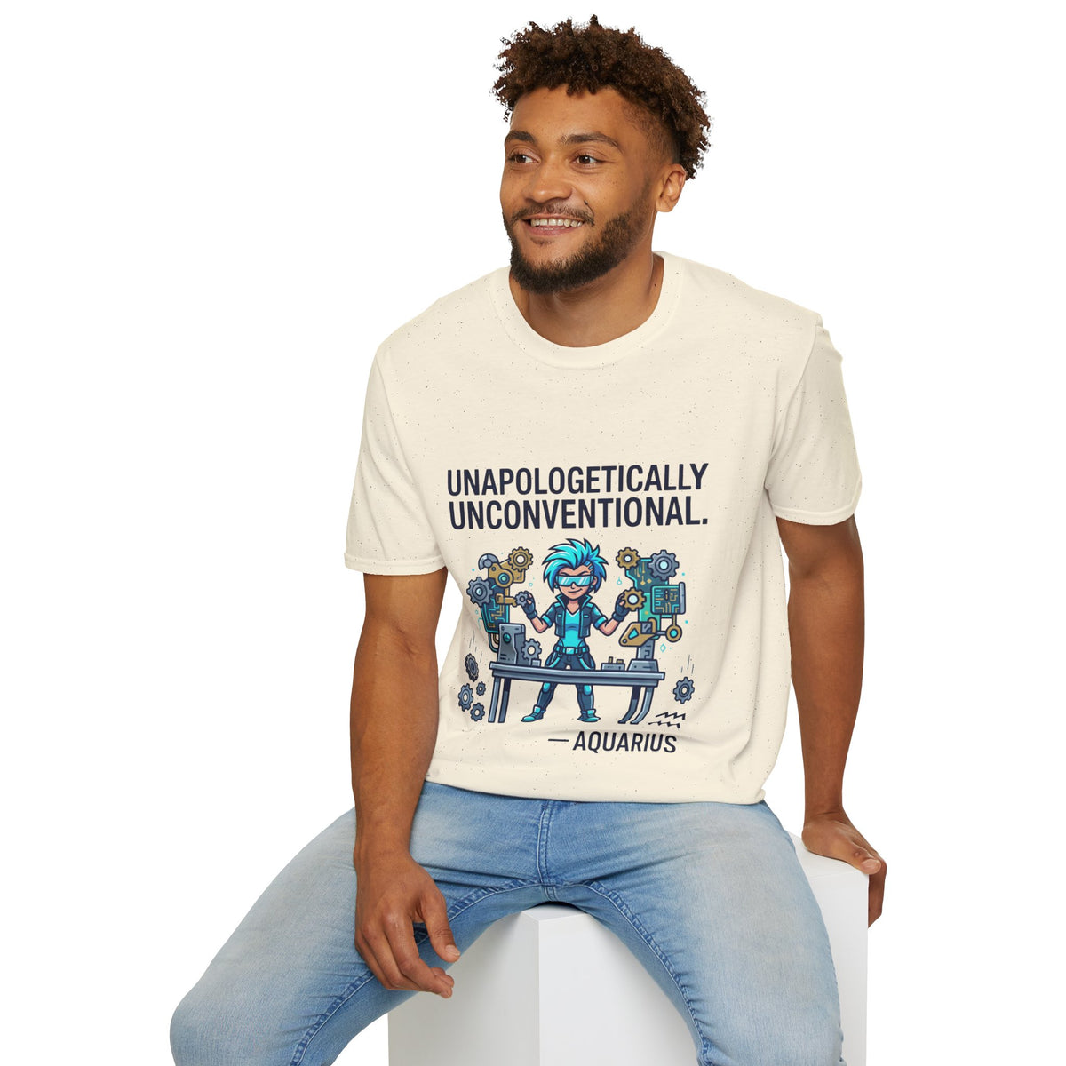 Aquarius Zodiac Unapologetically Unconventional Graphic T-Shirt