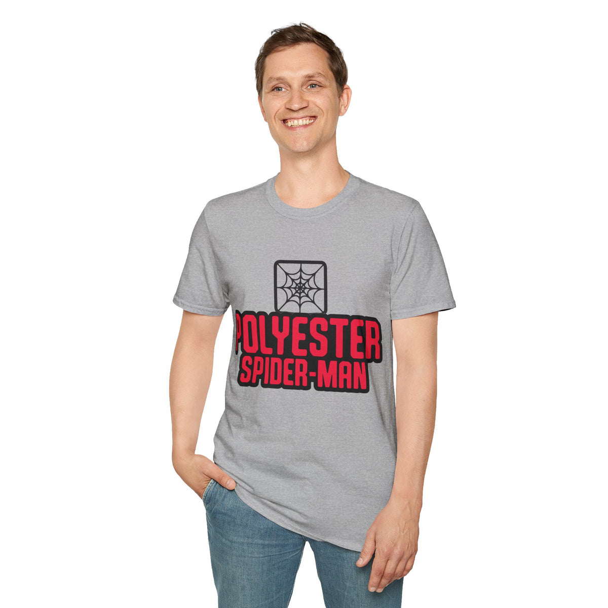 Spider-Man Polyester Graphic Tee — Bold Retro Logo Spiderweb T-Shirt - Trending Now - August 2026