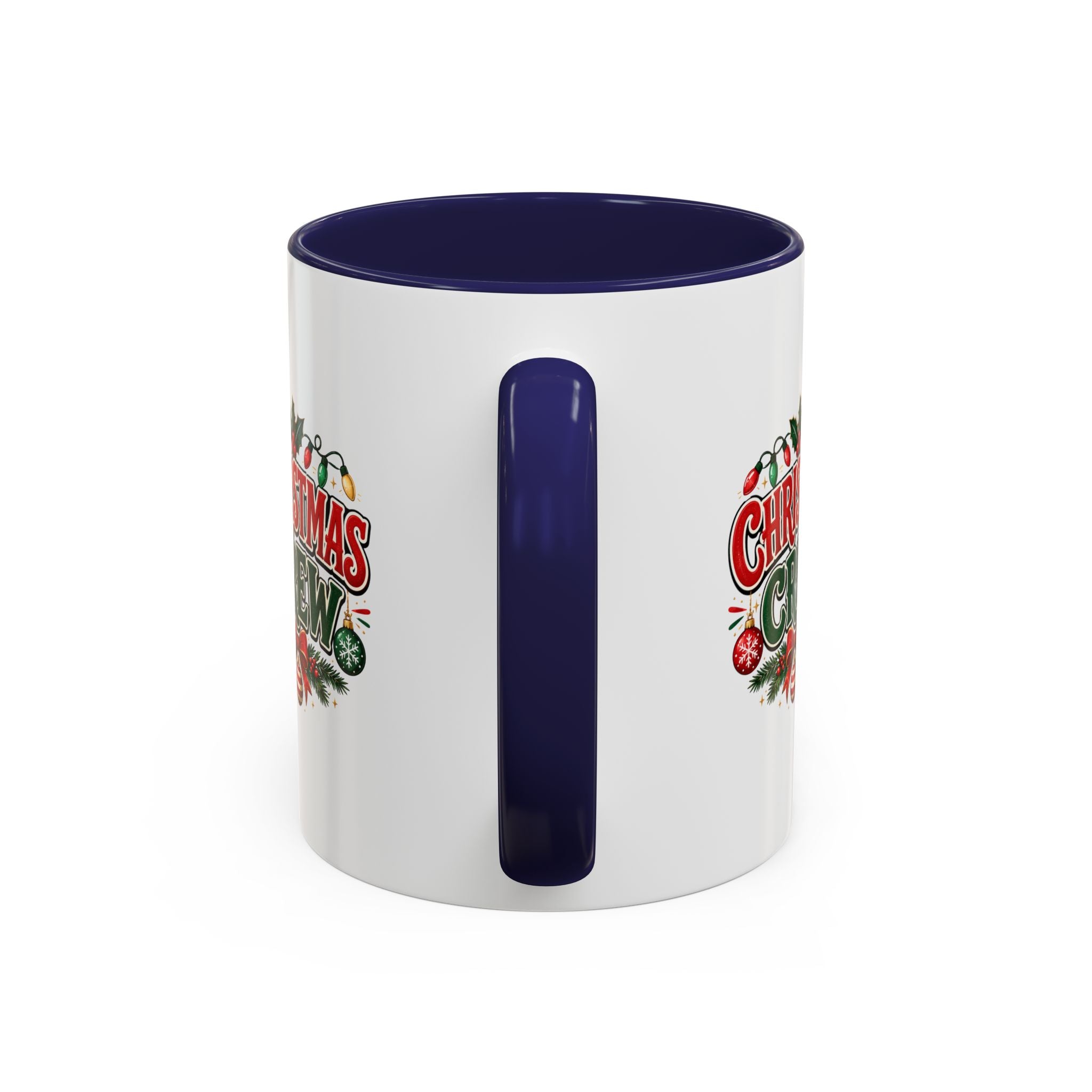 Christmas Crew Accent Coffee Mug - Festive Holiday Tea & Coffee Cup