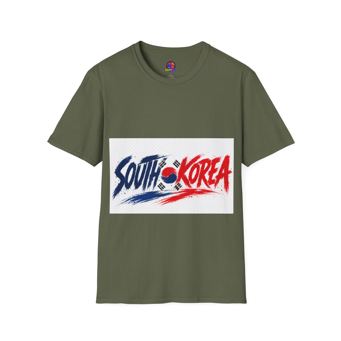 South Korea Flag Brushstroke T-Shirt — Patriotic Korean Travel Tee