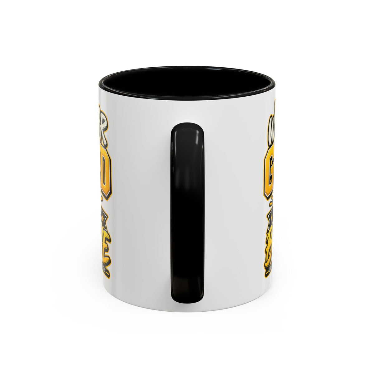 Childhood Cancer Awareness Accent Coffee Mug – "We Wear Gold for the Brave" (11/15 oz)