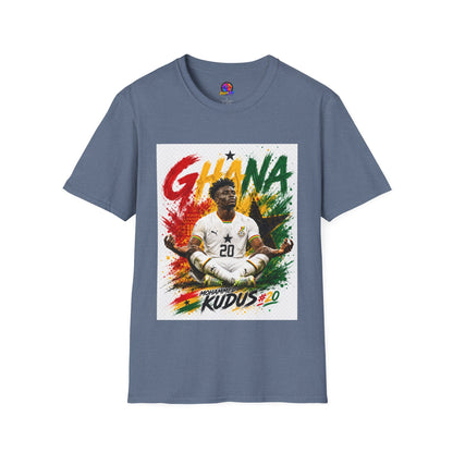 Ghana Football Player Graphic T-Shirt — Ghana Colors & Kudus Print