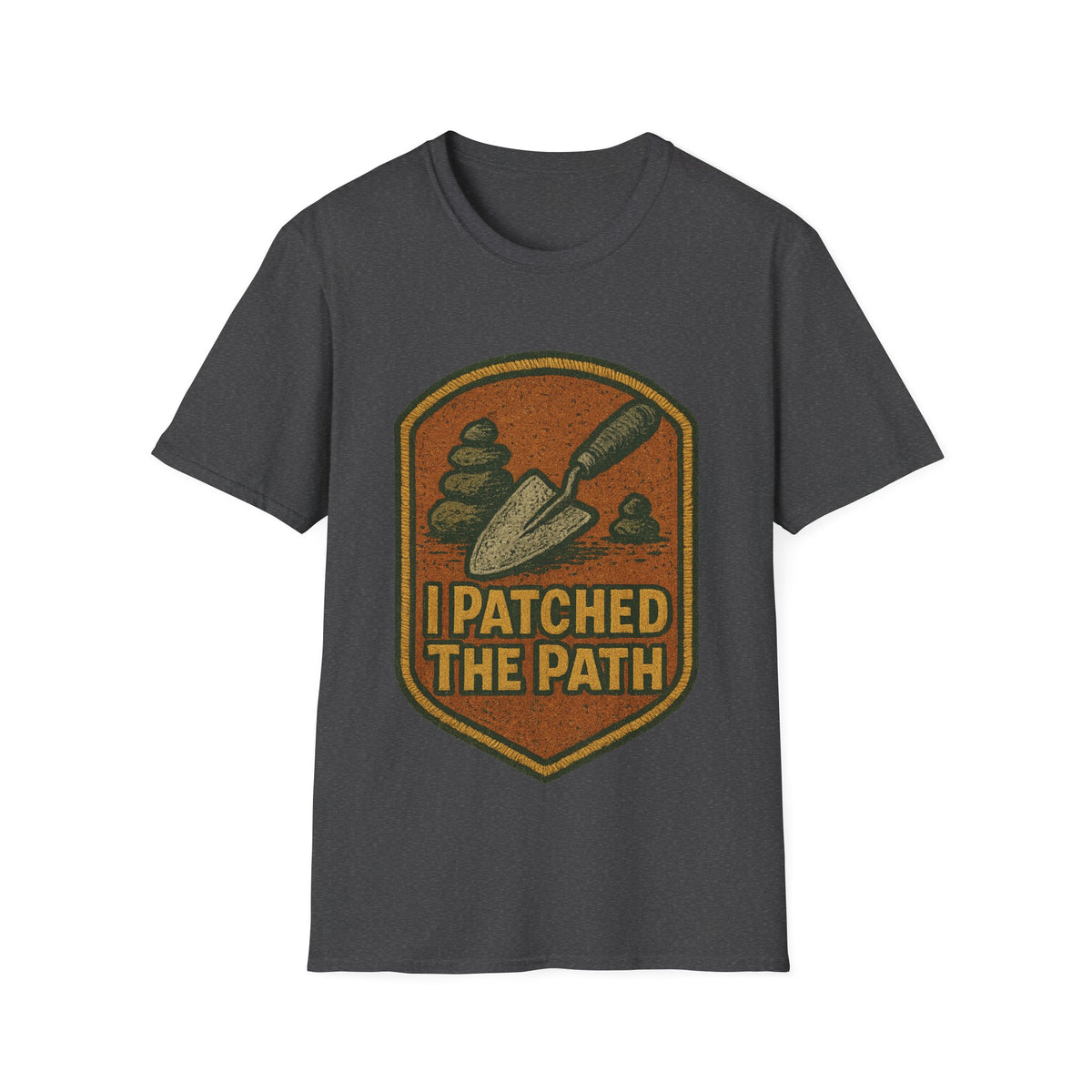 I Patched The Path Vintage Shield Badge T-Shirt, Retro Outdoor Hiking Trail Tee - Trending Now - September 2026