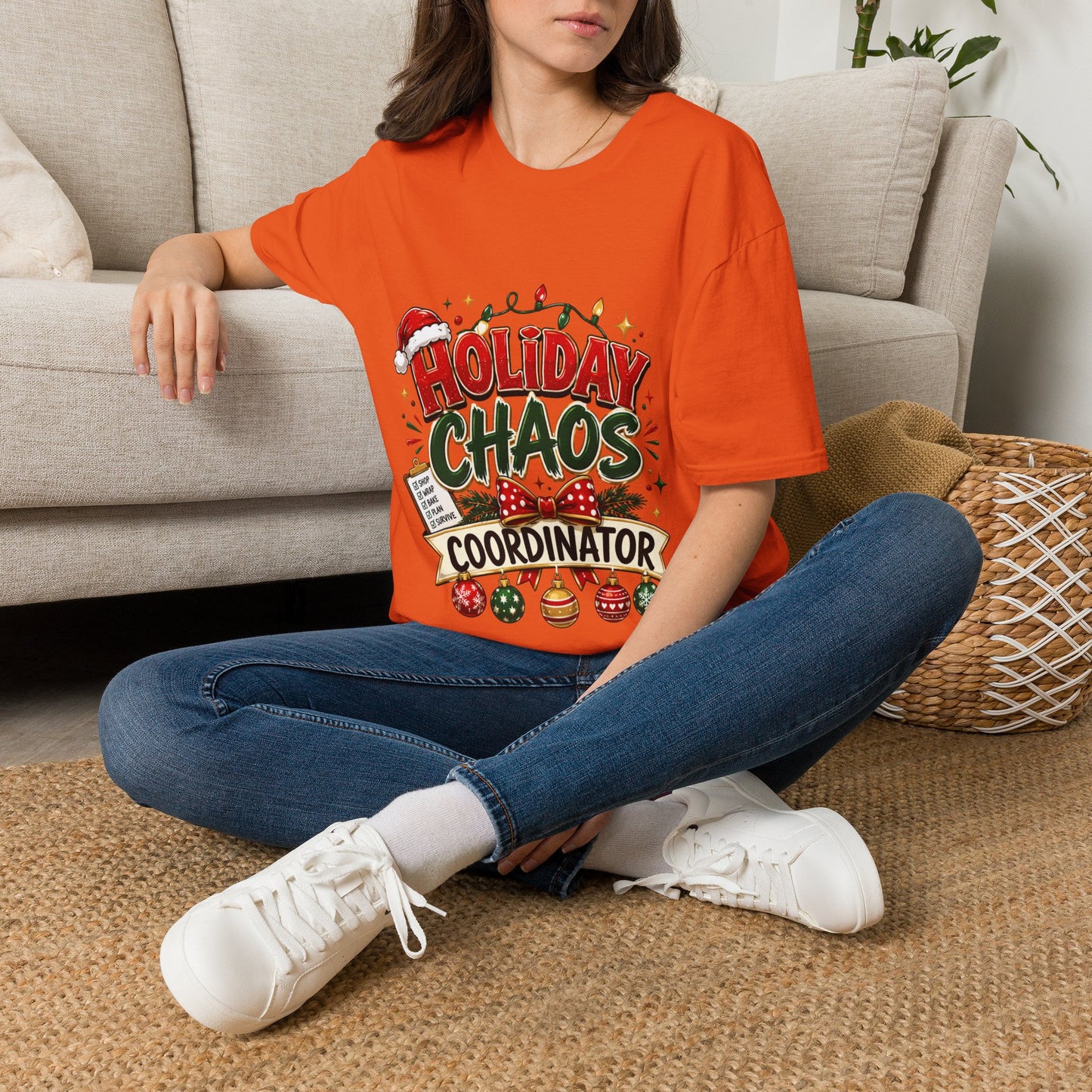 Holiday Chaos Coordinator T-Shirt — Funny Christmas Crew Tee