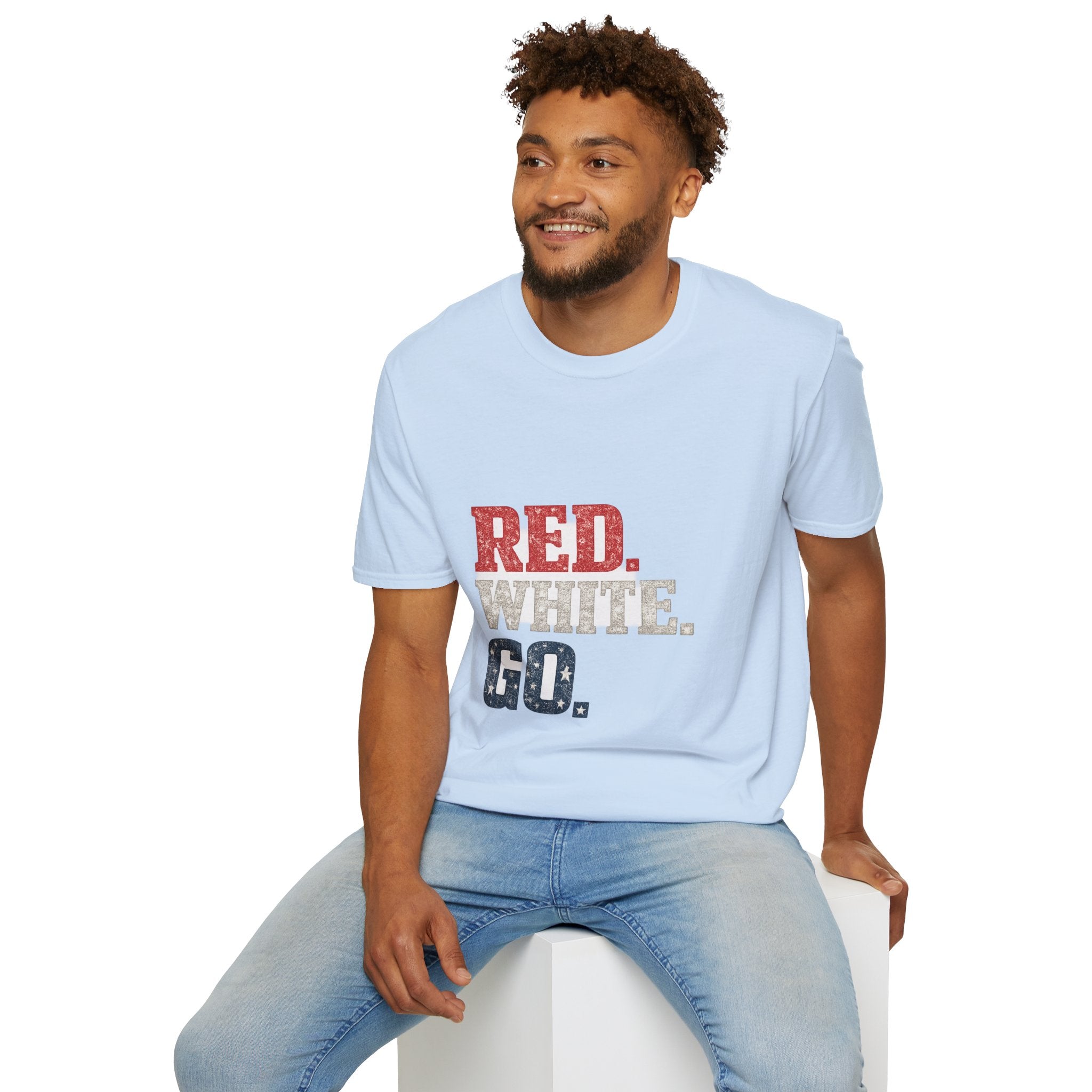 USA Patriotic 'Red. White. Go.' T-Shirt — 4th of July Independence Day Tee