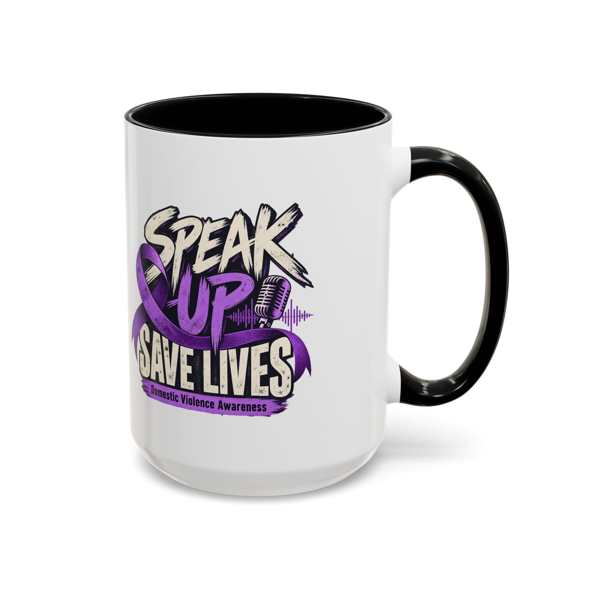Speak Up Save Lives Domestic Violence Awareness Coffee Mug