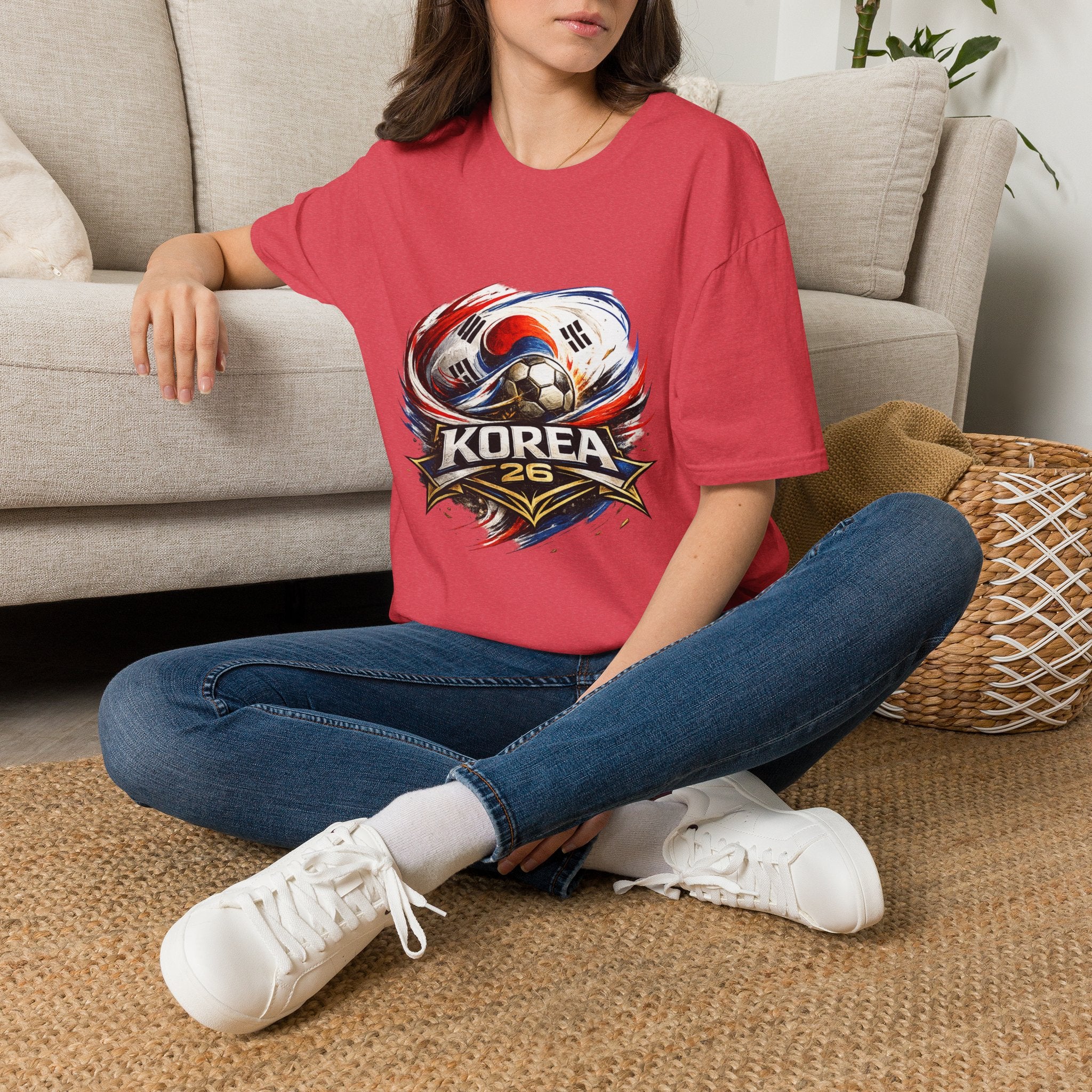 Korea Soccer T‑Shirt — Korea Football Crest Tee