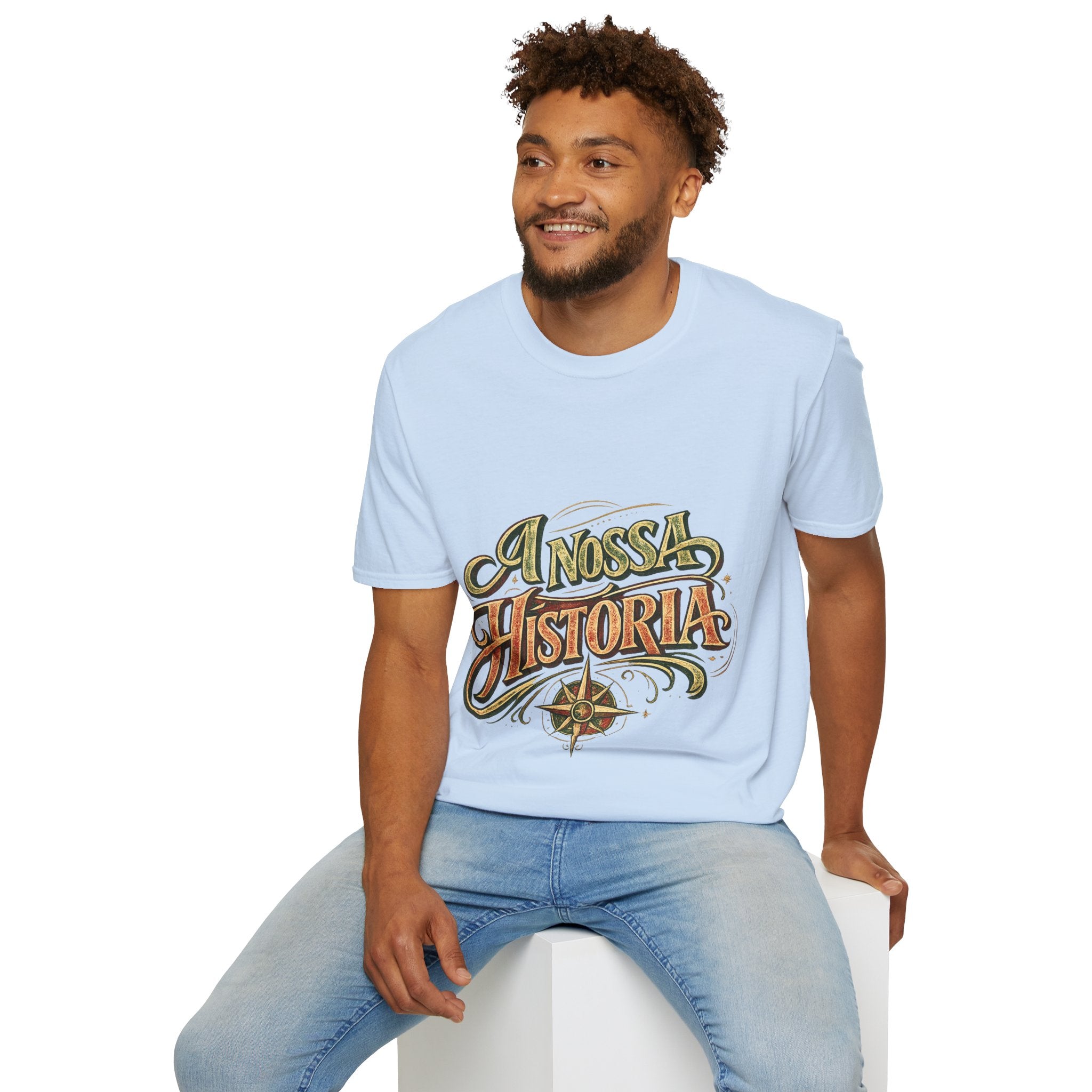 Portugal T-Shirt — "A Nossa História" Vintage Compass Graphic Tee