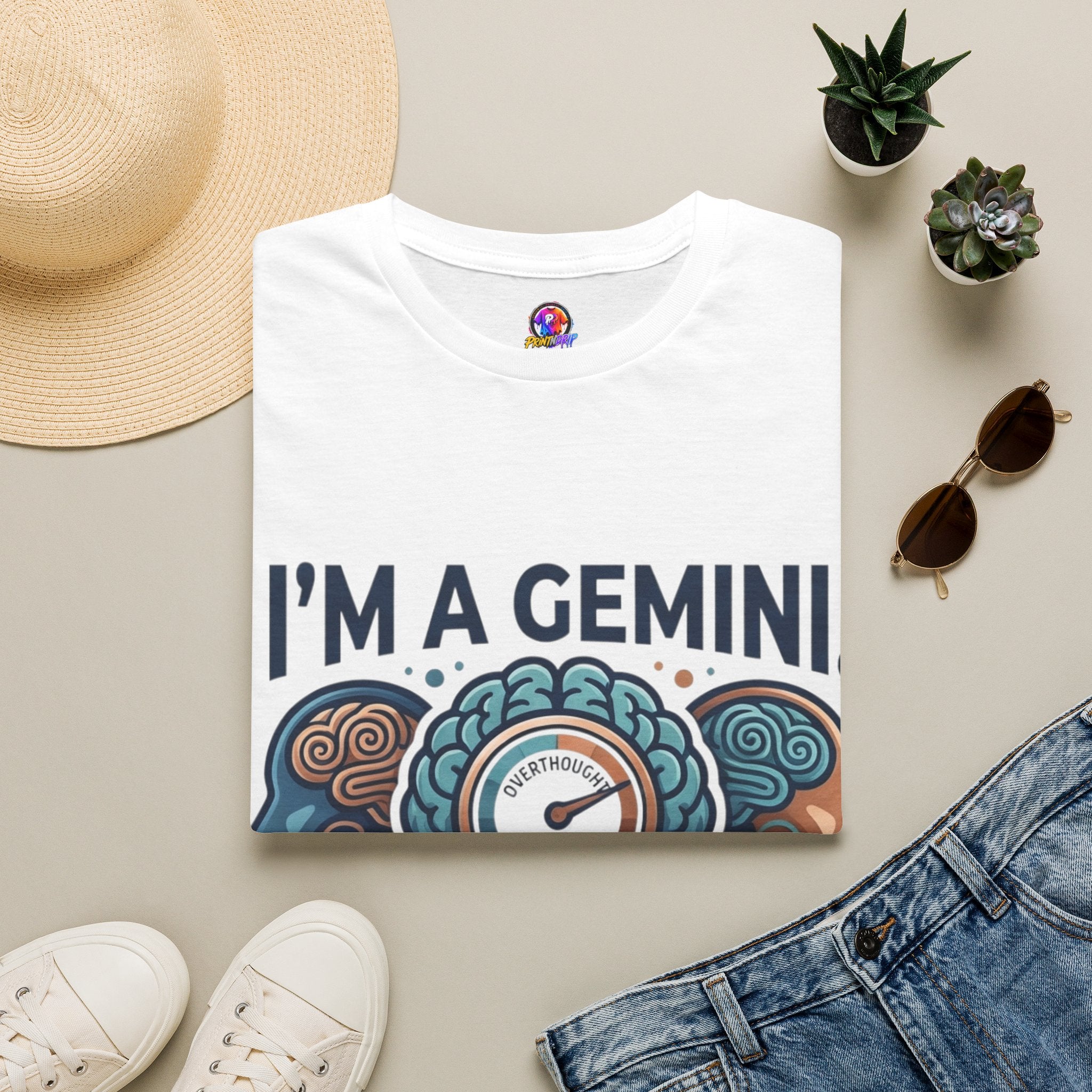 I’m A Gemini T-Shirt – “I Already Overthought It” Zodiac Tee