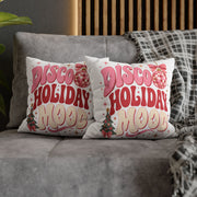 Holiday Pillowcase — 'Disco Holiday Mood' Retro Christmas Decor Modern Day Christmas