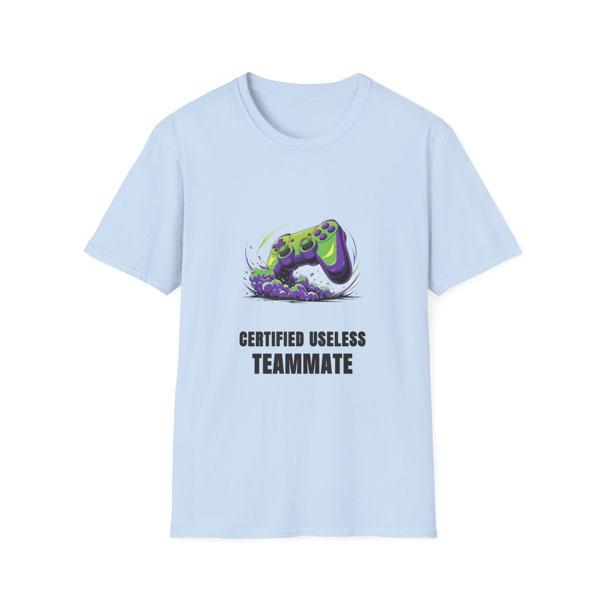 Gaming T-Shirt — "Certified Useless Teammate" Controller Graphic - Trending Now - August 2026