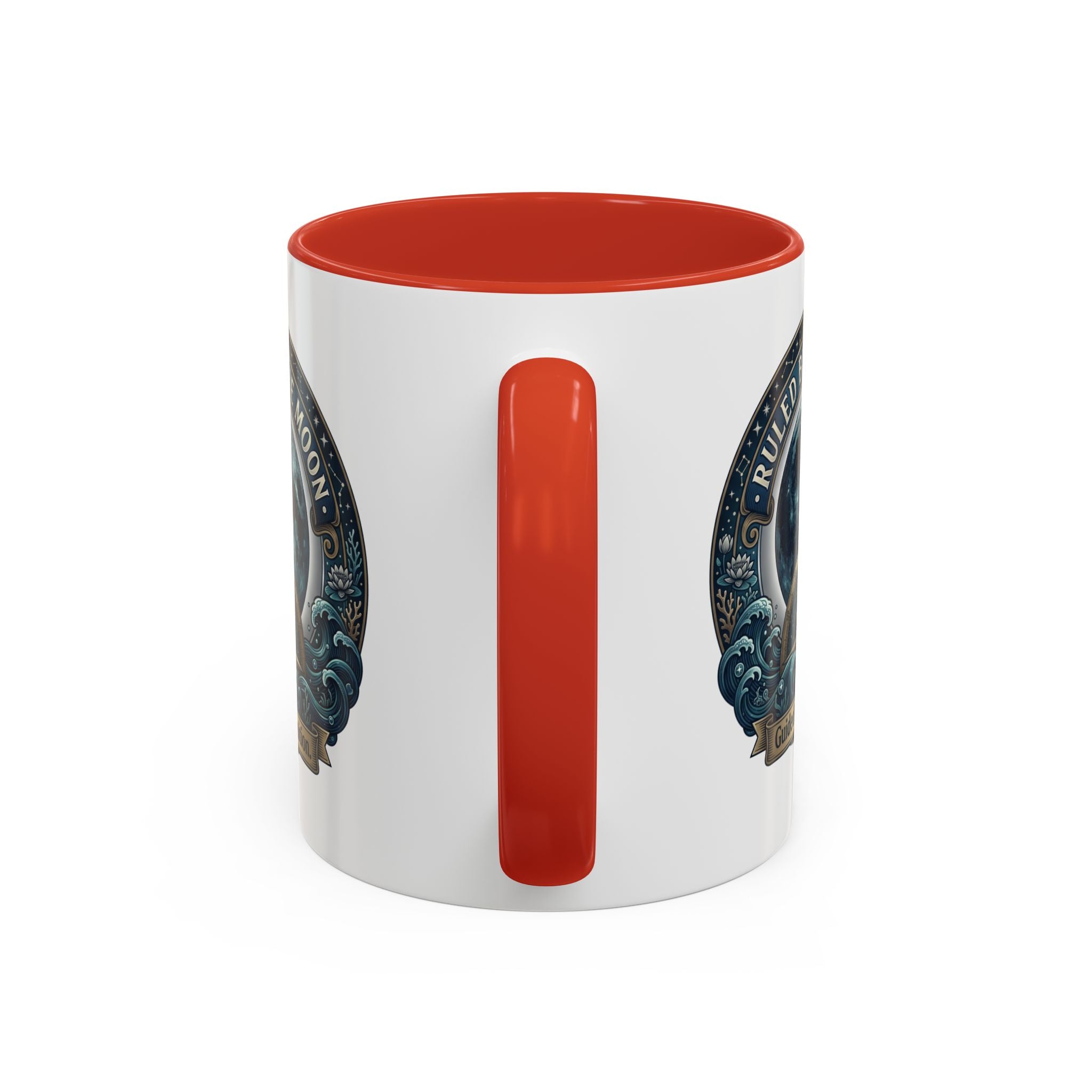 Ruled by the Moon Accent Coffee Mug — Zodiac Cancer Astrology 11/15oz