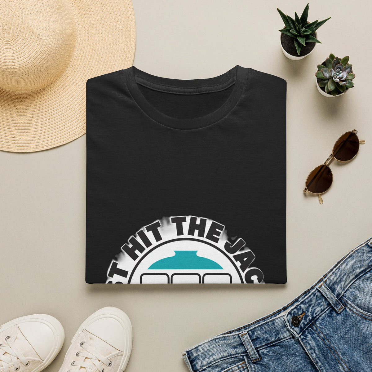 I Just Hit The Jackpot Retro Badge Tee - Lucky Slot Machine Graphic T-Shirt - Trending Now - September 2026