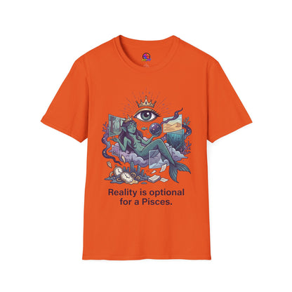 Pisces Mystic Tee — "Reality is optional for a Pisces" Astrological Graphic T-Shirt