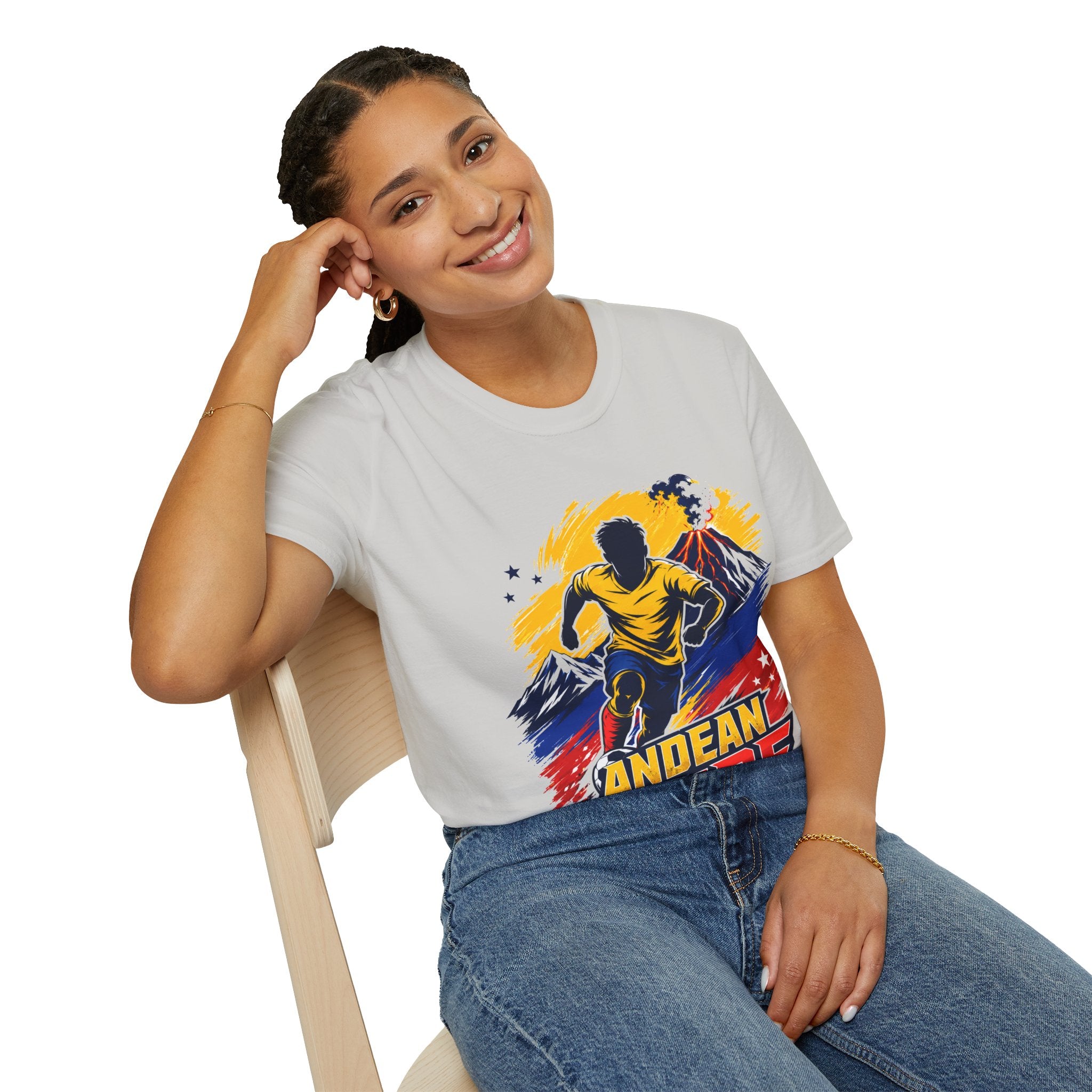 Ecuador Andean Fire Running T‑Shirt — Volcano Trail Runner Graphic Tee