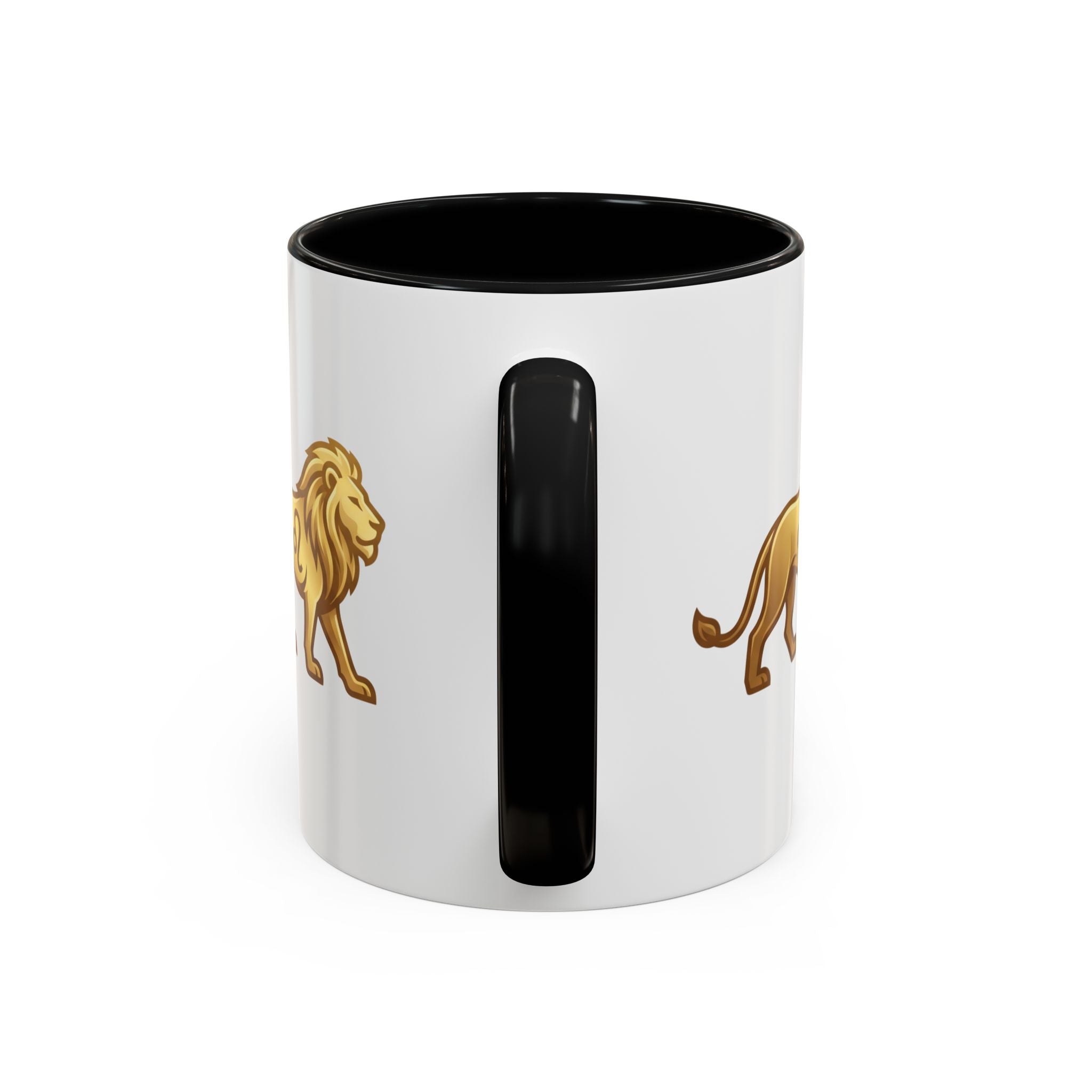 Leo Zodiac Coffee Mug — Gold Lion Accent Mug for Astrology Lovers