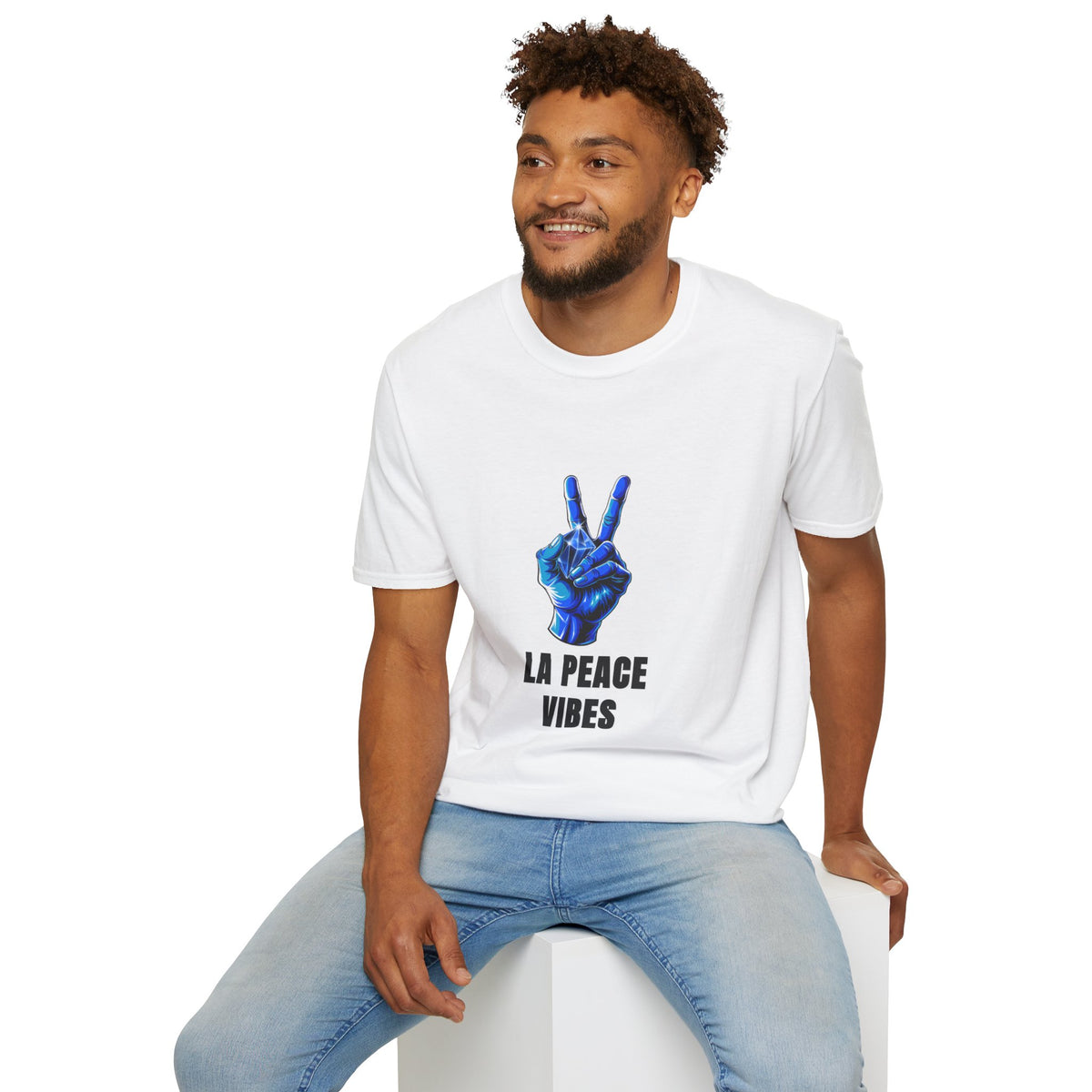 Peace Vibes T-Shirt — Blue Peace Hand Graphic Tee - Trending Now - August 2026