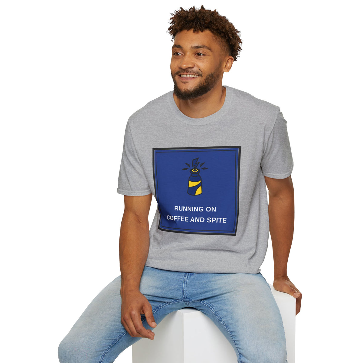 T-Shirt — Running on Coffee and Spite Graphic Tee - Trending Now - August 2026