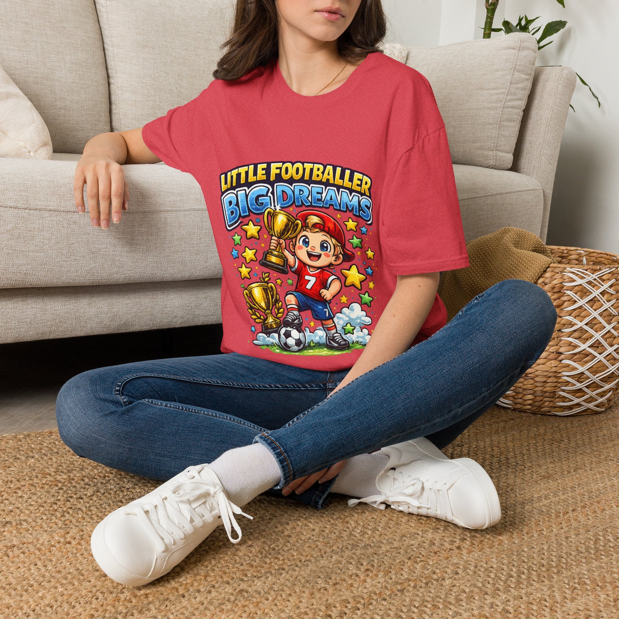 Kids Football T‑Shirt — "Little Footballer Big Dreams" Graphic Tee