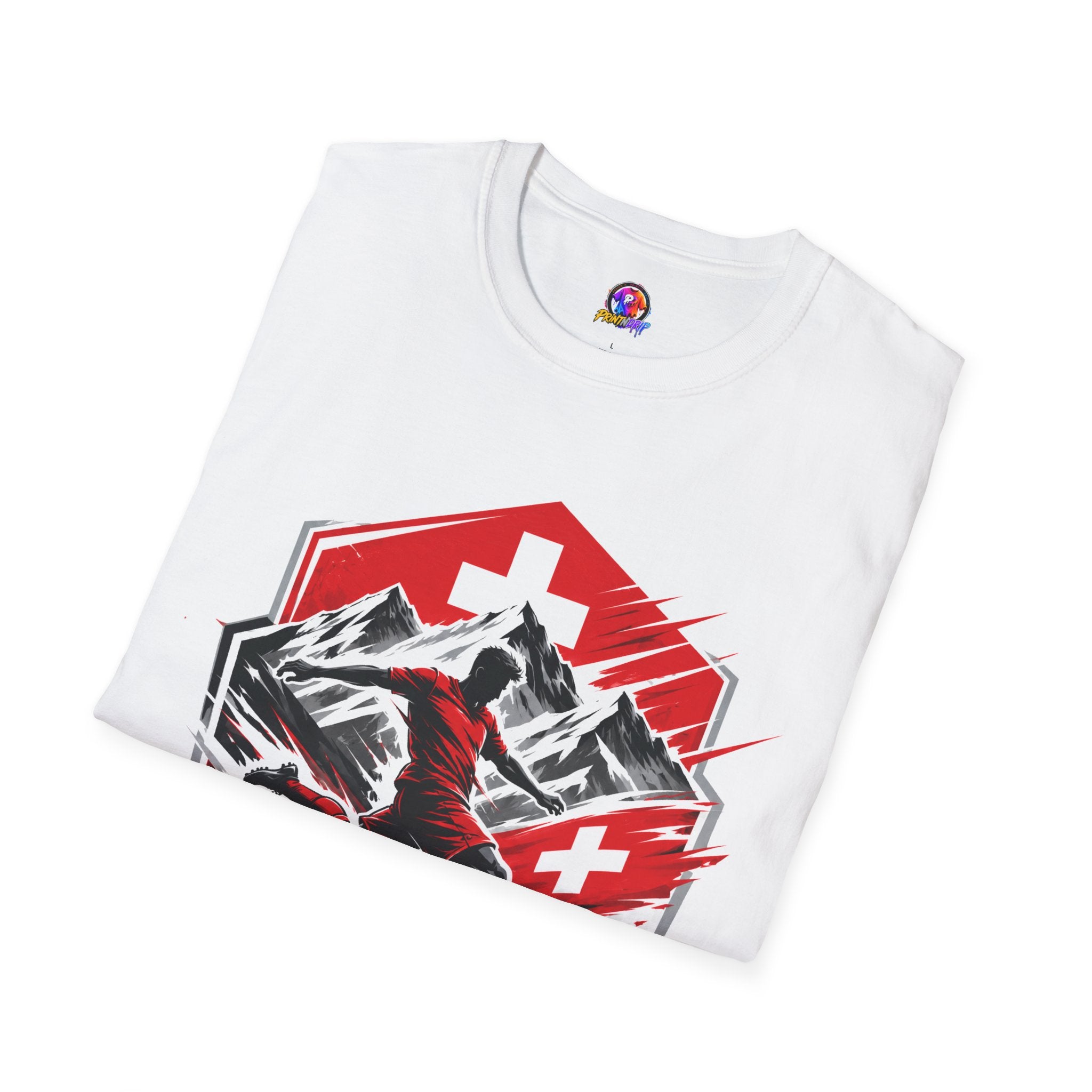 Switzerland Alpine Strike T‑Shirt – Swiss Mountain Ski & Snowboard Graphic