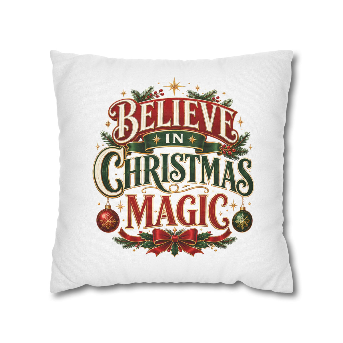 Christmas Pillowcase Believe in Christmas Magic Pillow