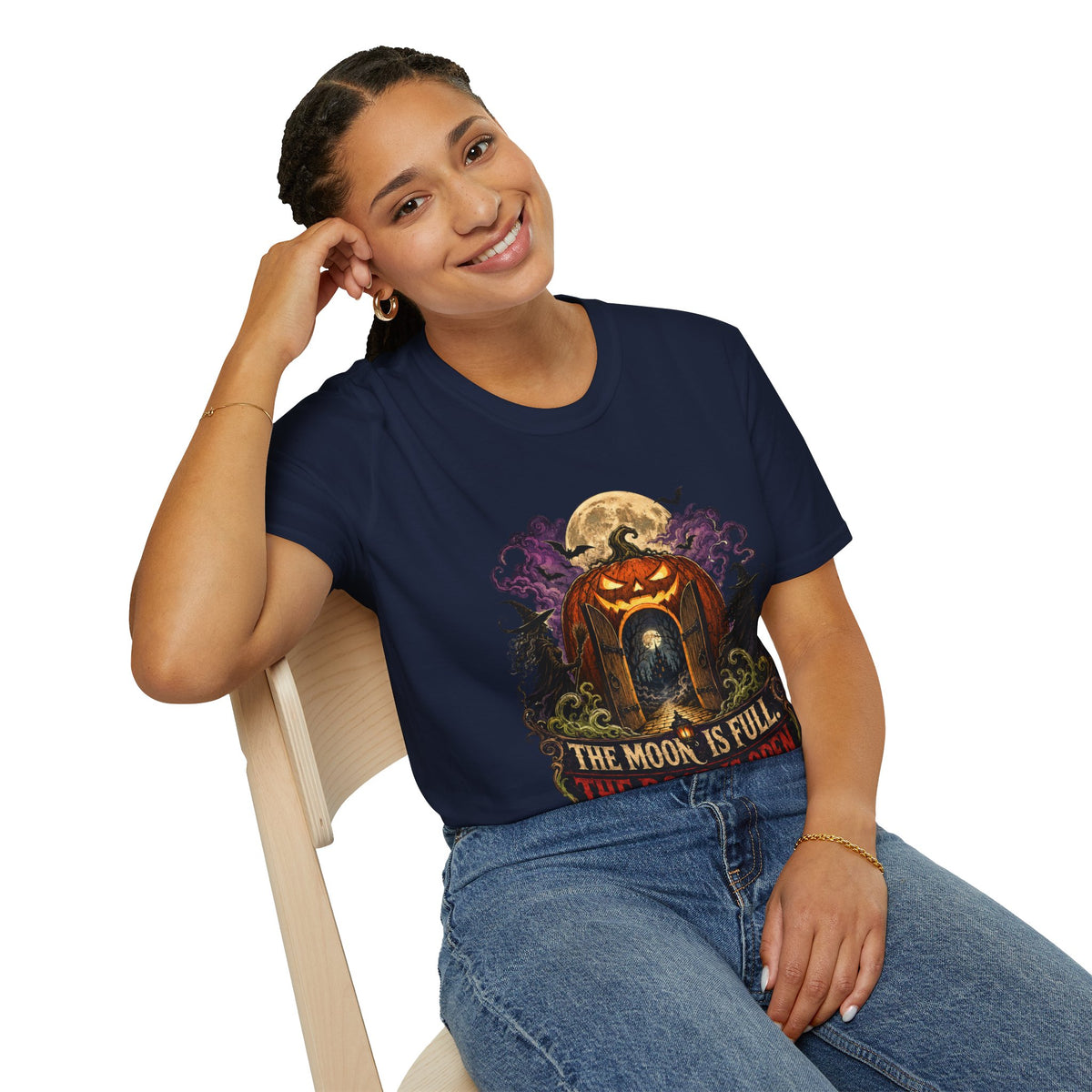Halloween The Moon Is Full Unisex Softstyle T-Shirt