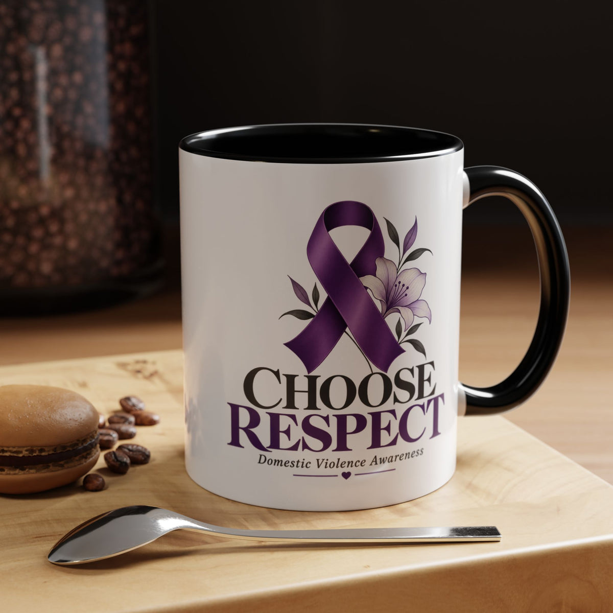 Choose Respect - Domestic Violence Awareness Coffee Mug (Accent, 11/15oz)