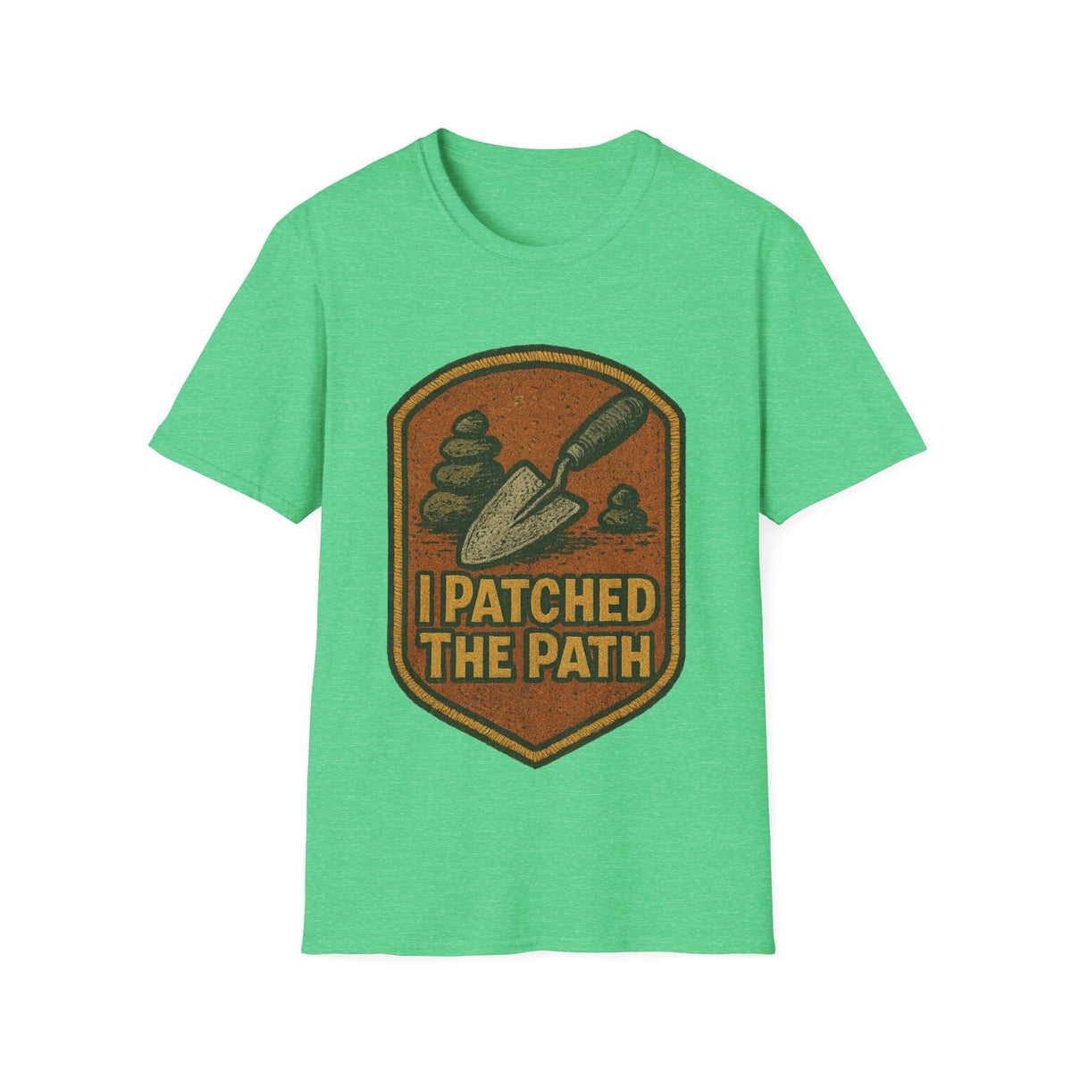 I Patched The Path Vintage Shield Badge T-Shirt, Retro Outdoor Hiking Trail Tee - Trending Now - September 2026