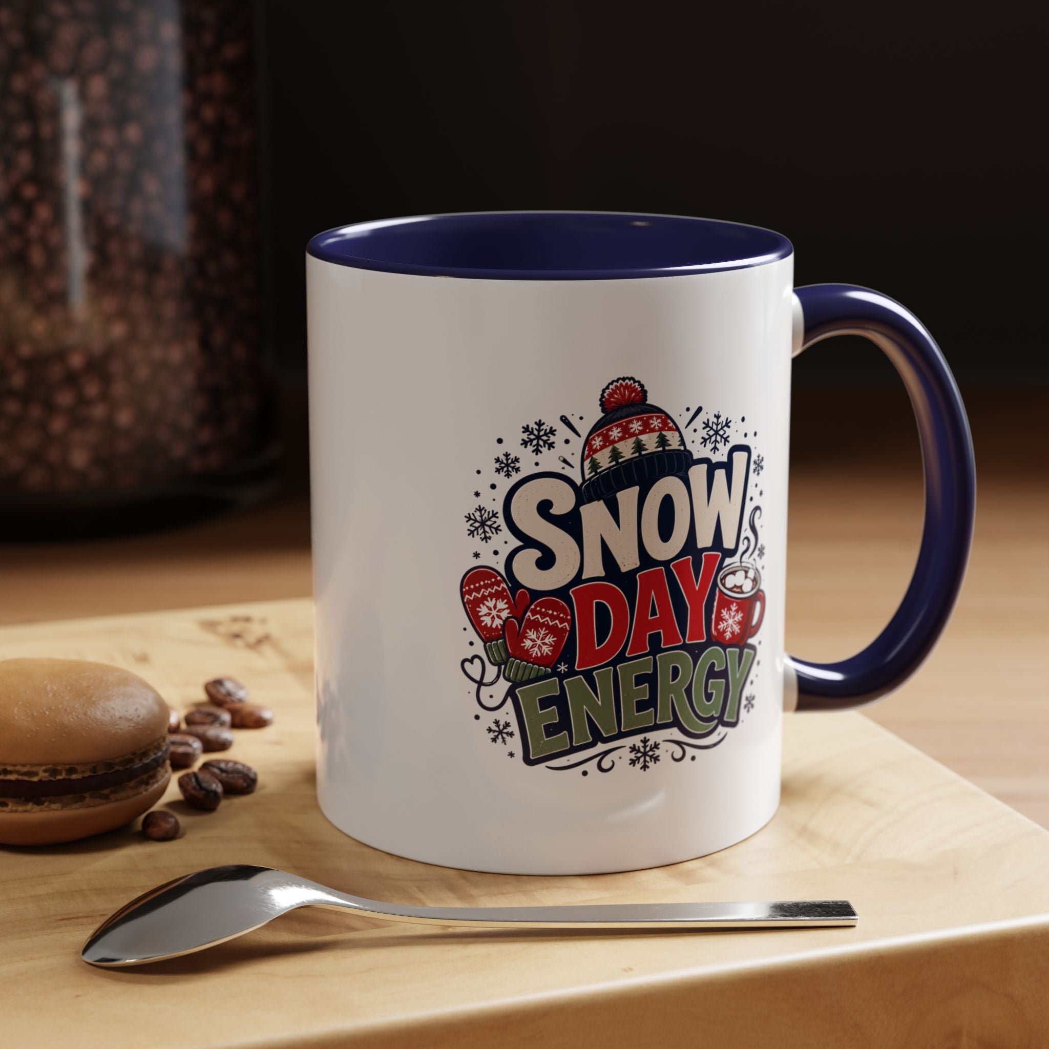 Snow Day Energy Coffee Mug — Winter Hot Cocoa Holiday Drinkware