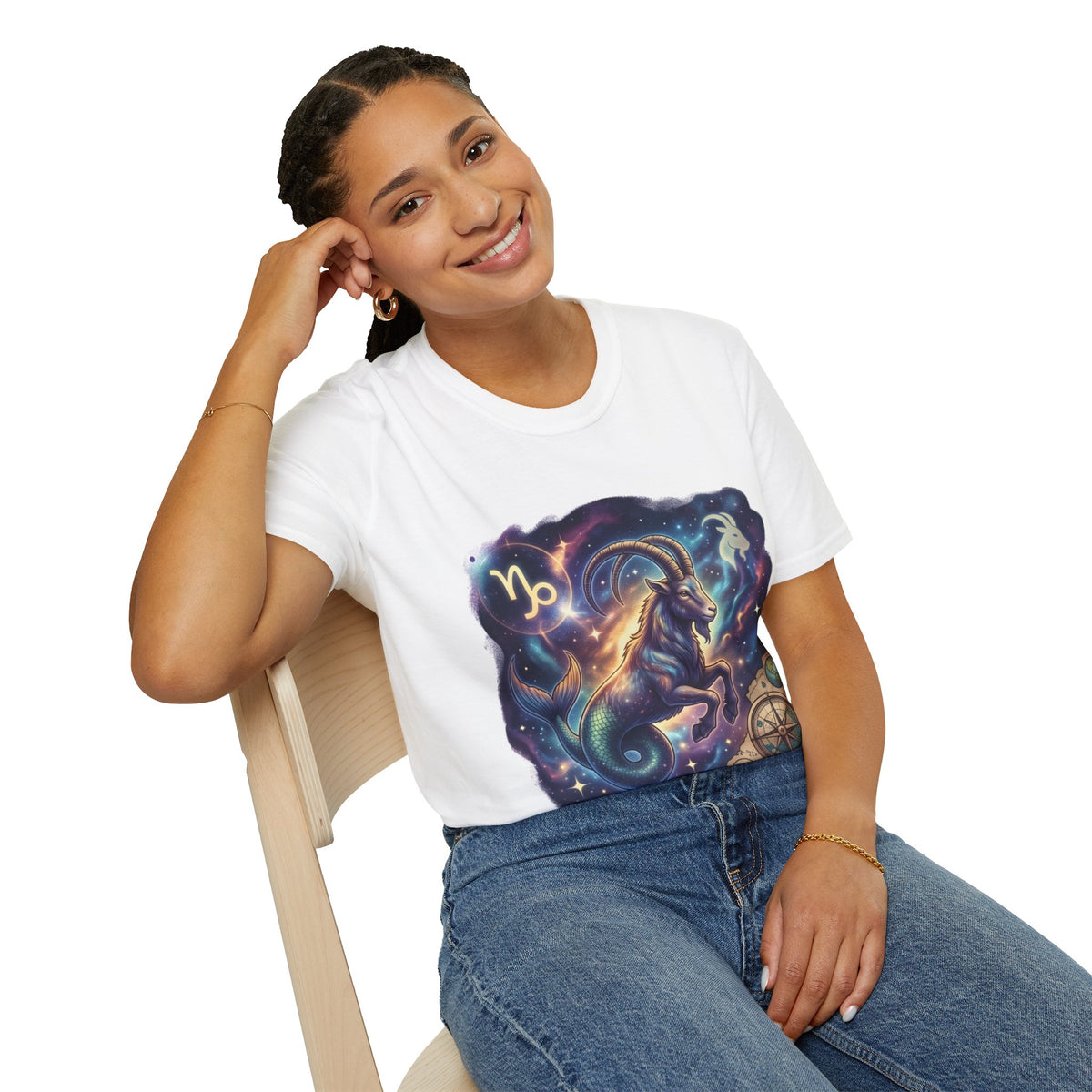 Capricorn Zodiac T-Shirt — Celestial Goat Astrology Tee