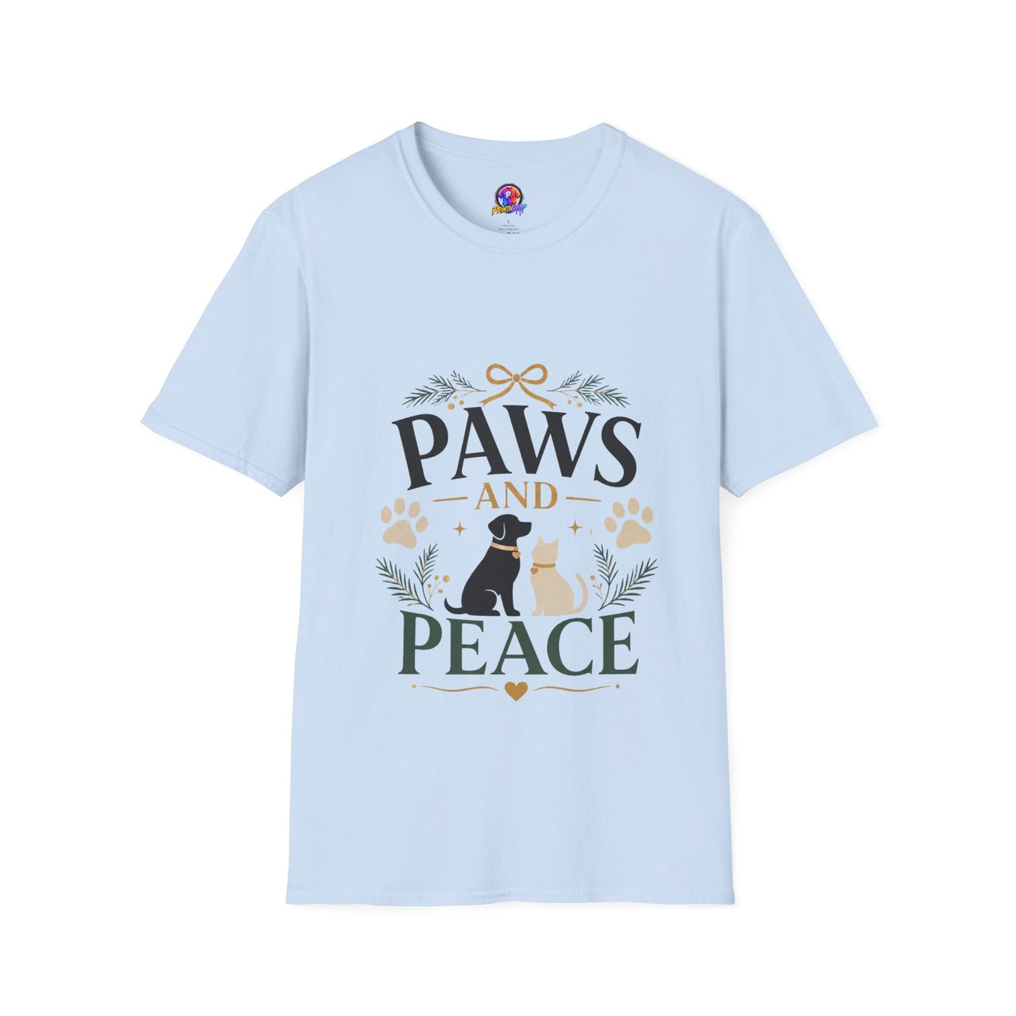 Paws and Peace T-Shirt — Cozy Pet Lover Tee