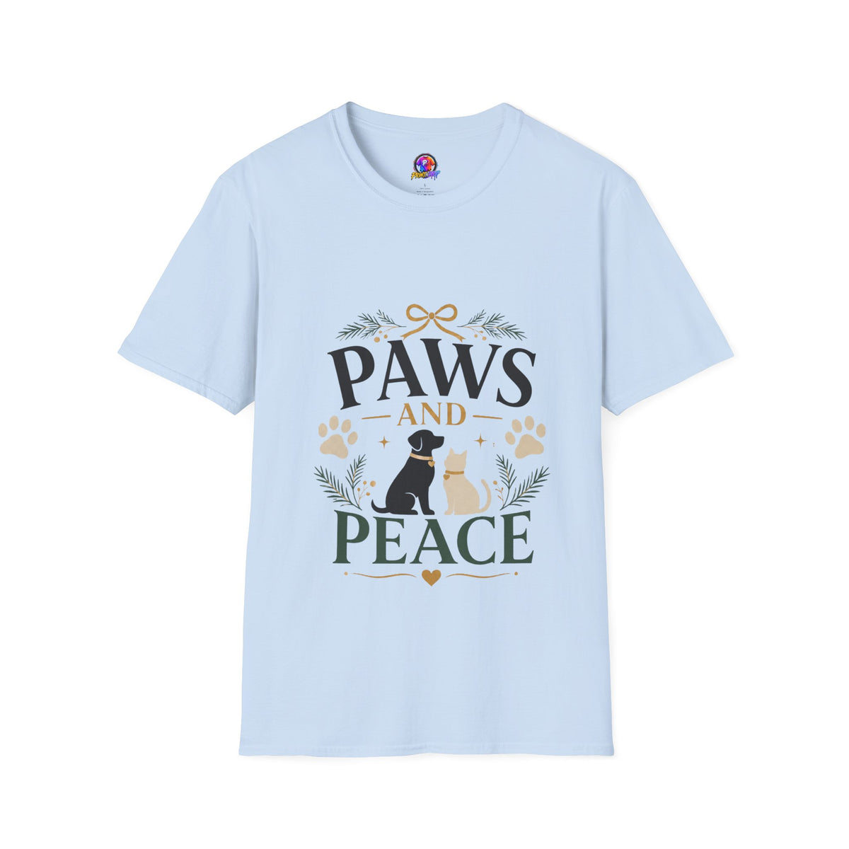 Paws and Peace T-Shirt — Cozy Pet Lover Tee