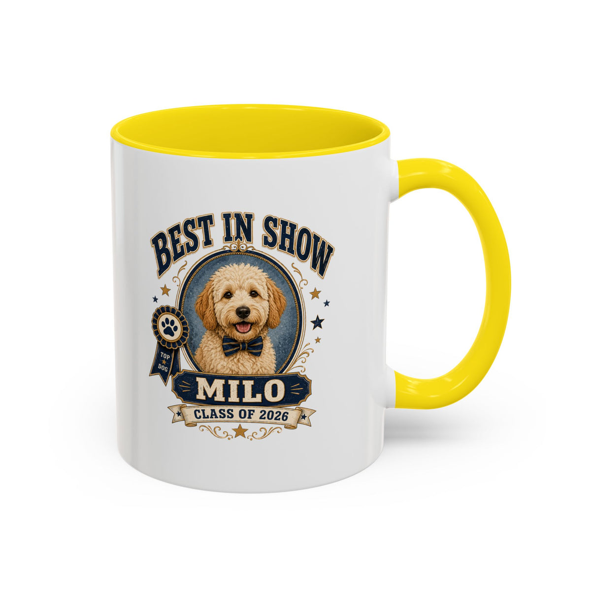 Milo Bailey Dog Dad Mom Best in Show Milo Dog Coffee Mug — Class of 2026 Accent Mug