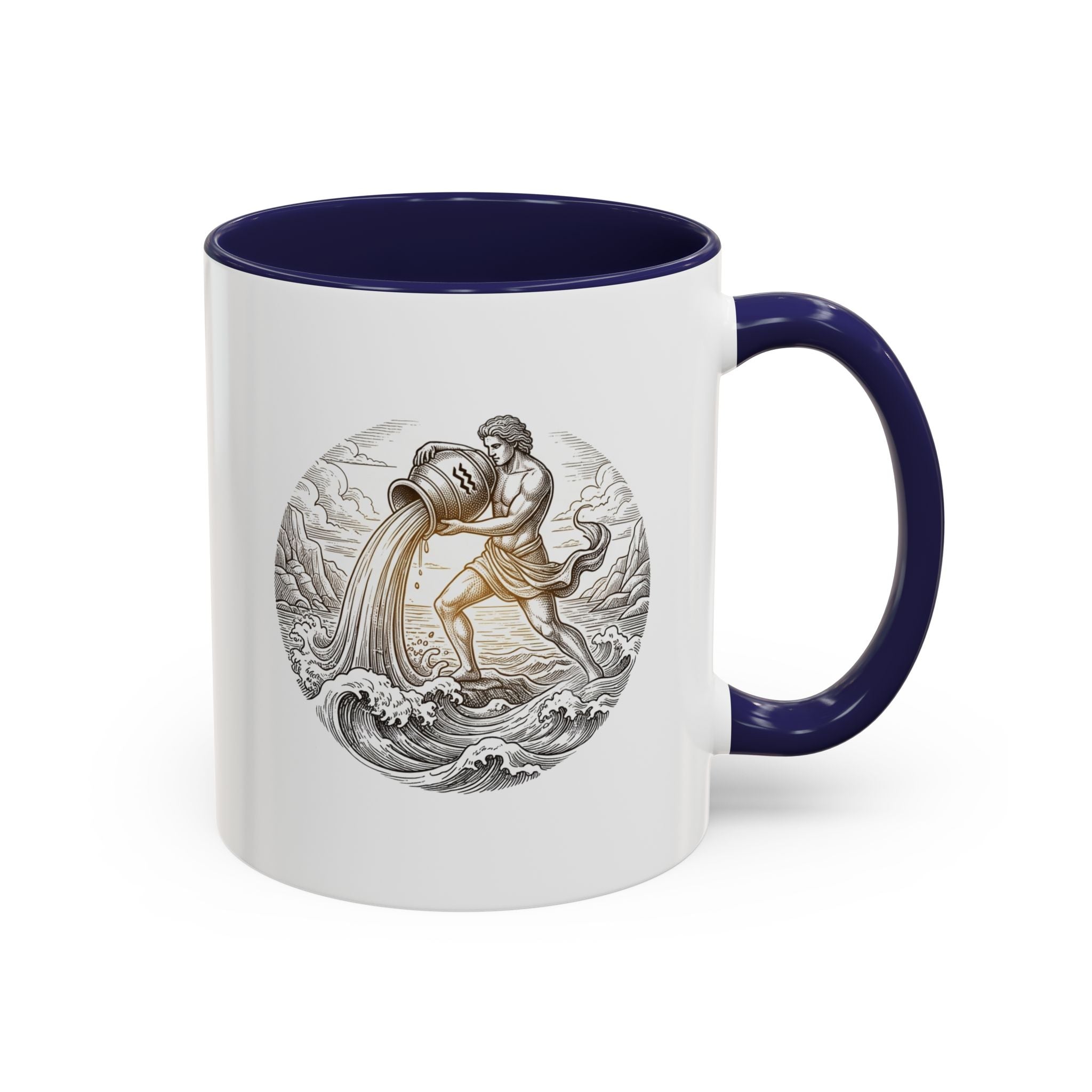 Aquarius Zodiac Coffee Mug — Astrology Sign Accent Mug