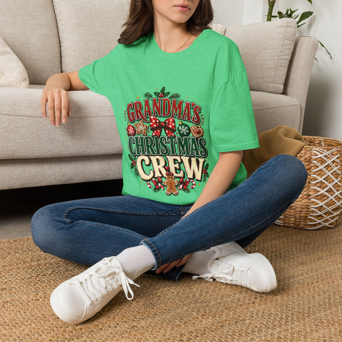 T-Shirt — Grandma's Christmas Crew Holiday Tee
