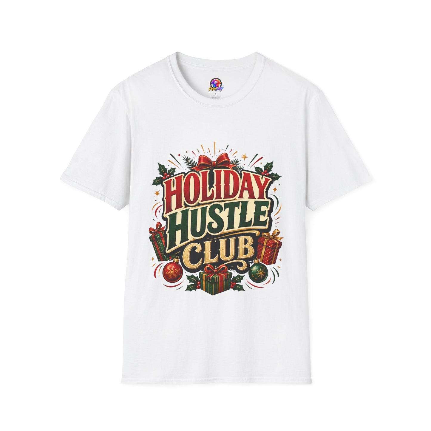 Holiday Hustle Club T-Shirt — Funny Christmas Graphic Tee