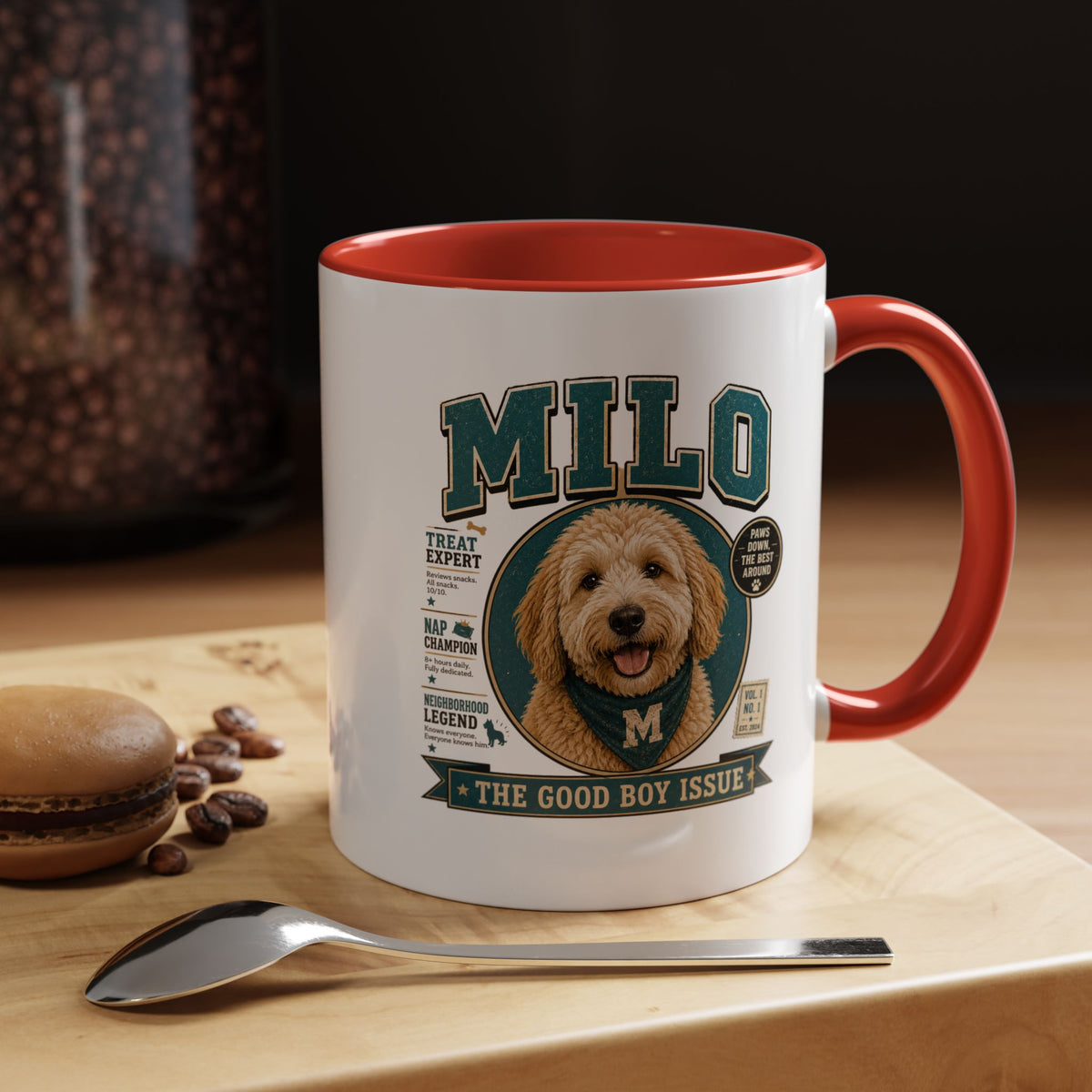 Milo Bailey Dog Dad Mom Milo Dog Coffee Mug — 'The Good Boy Issue' Accent