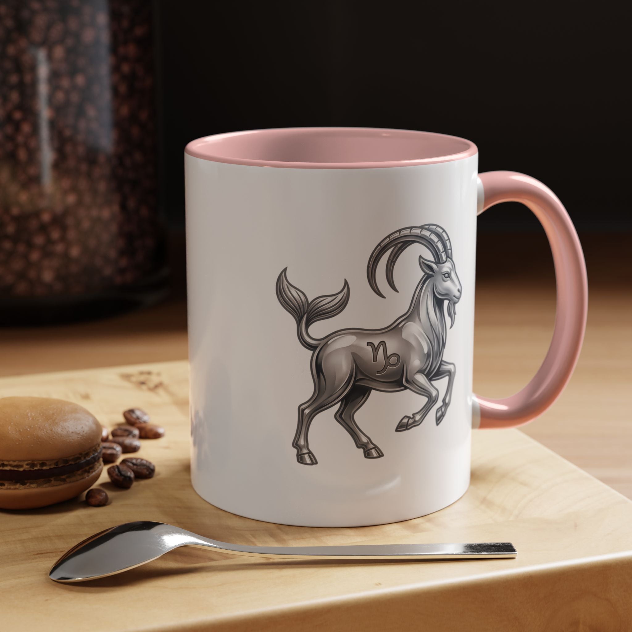 Capricorn Zodiac Accent Coffee Mug — Capricorn Goat Horoscope Gift