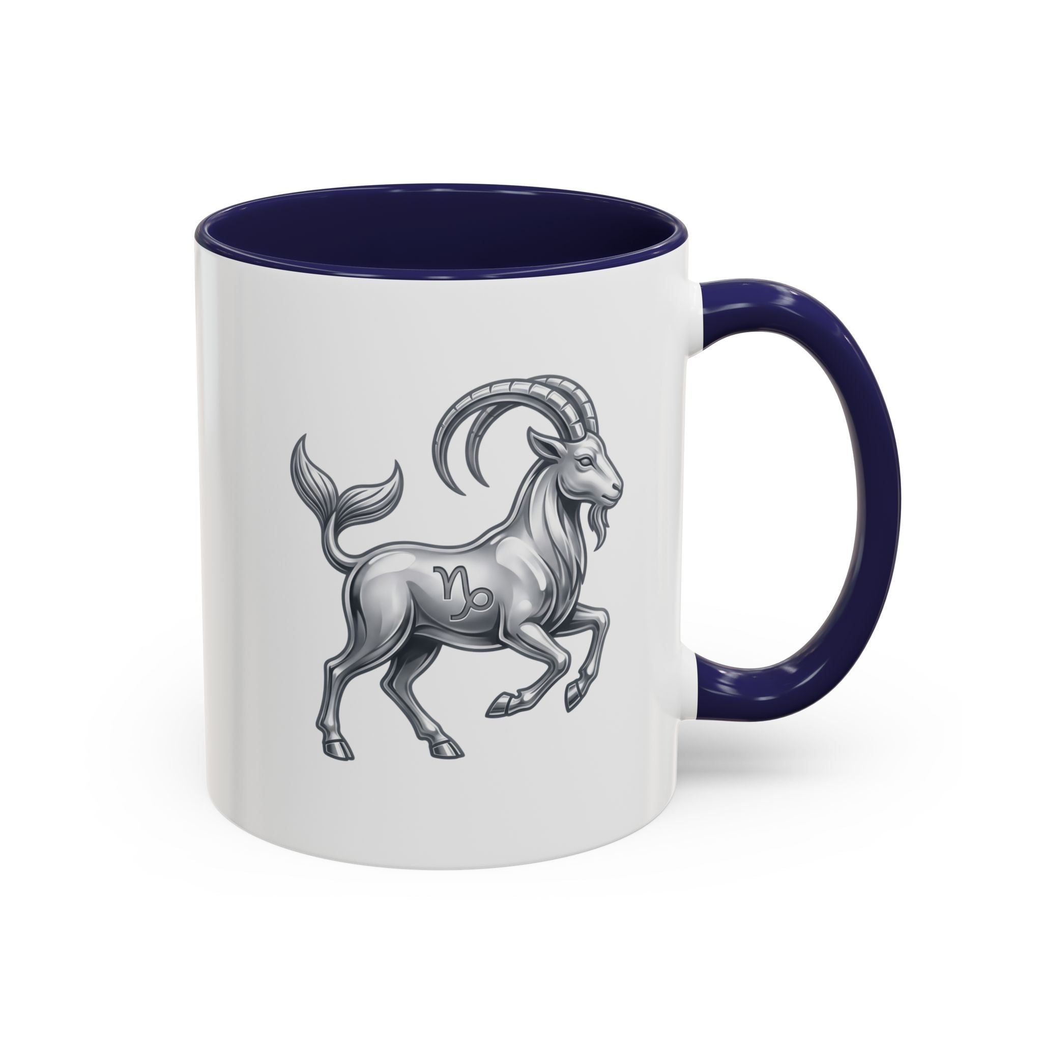Capricorn Zodiac Accent Coffee Mug — Capricorn Goat Horoscope Gift