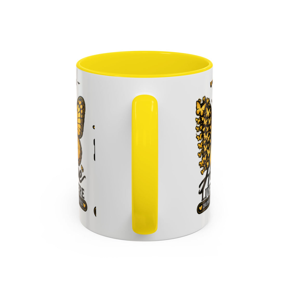 Children’s Cancer Awareness Accent Coffee Mug — "Hope Lives Here" (11/15oz)